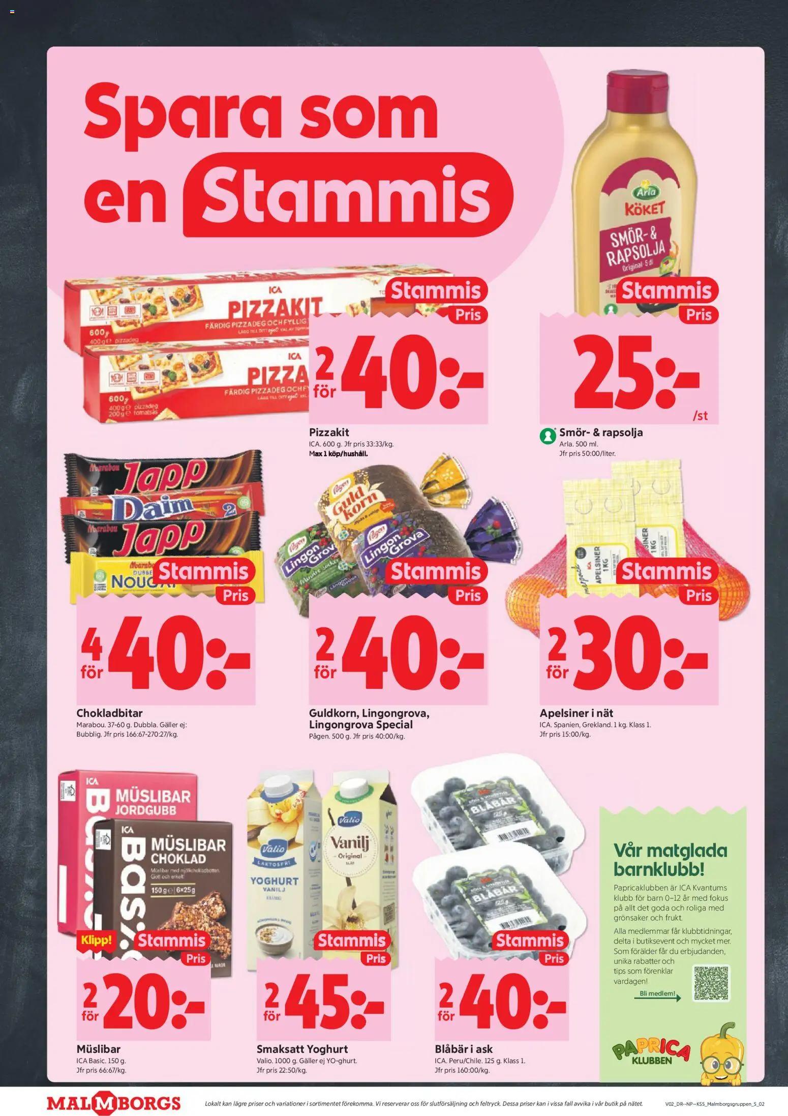 ICA Kvantum reklamblad aktuell från 05.01.2026 | Sida: 2 | Produkter: Smör, Rapsolja, Pizza, Pizzakit