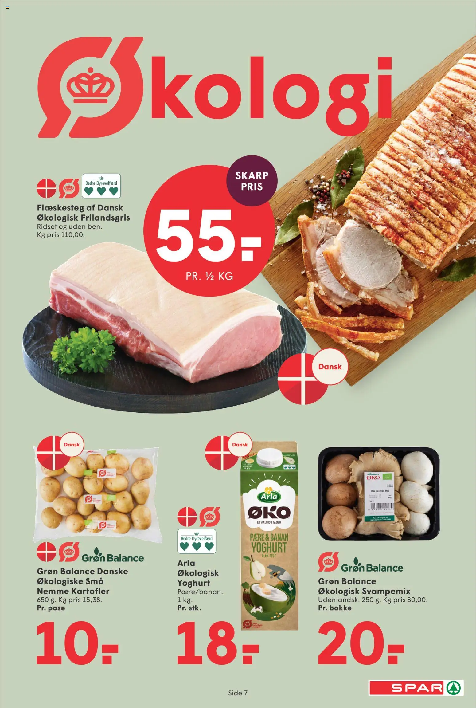 Spar tilbudsavis – gyldig fra 27.02.2026 | Side: 7 | Produkter: Yoghurt, Kartofler, Flæskesteg