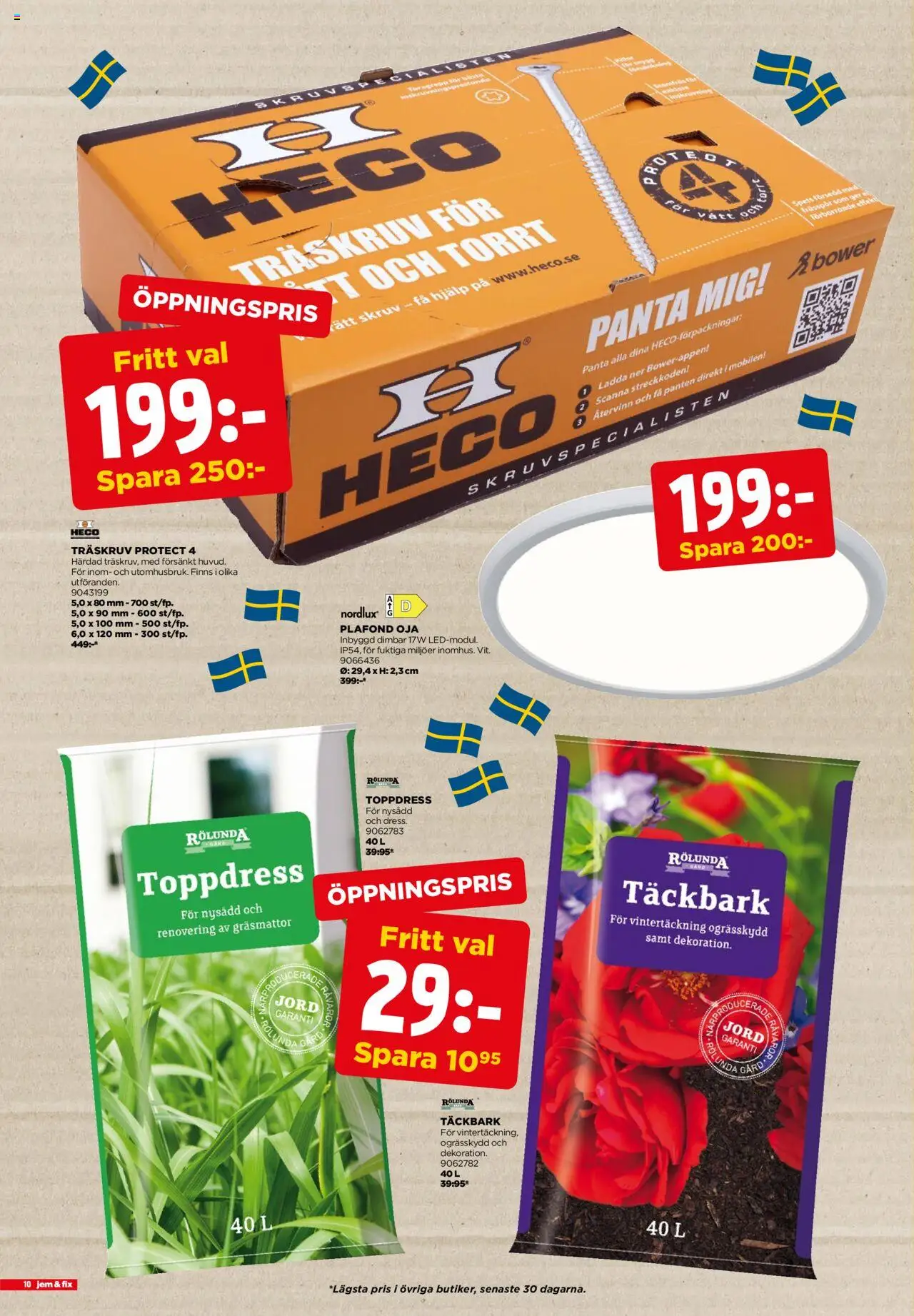 Jem & Fix reklamblad aktuell från 06.10.2025 | Sida: 10 | Produkter: Jord, Täckbark