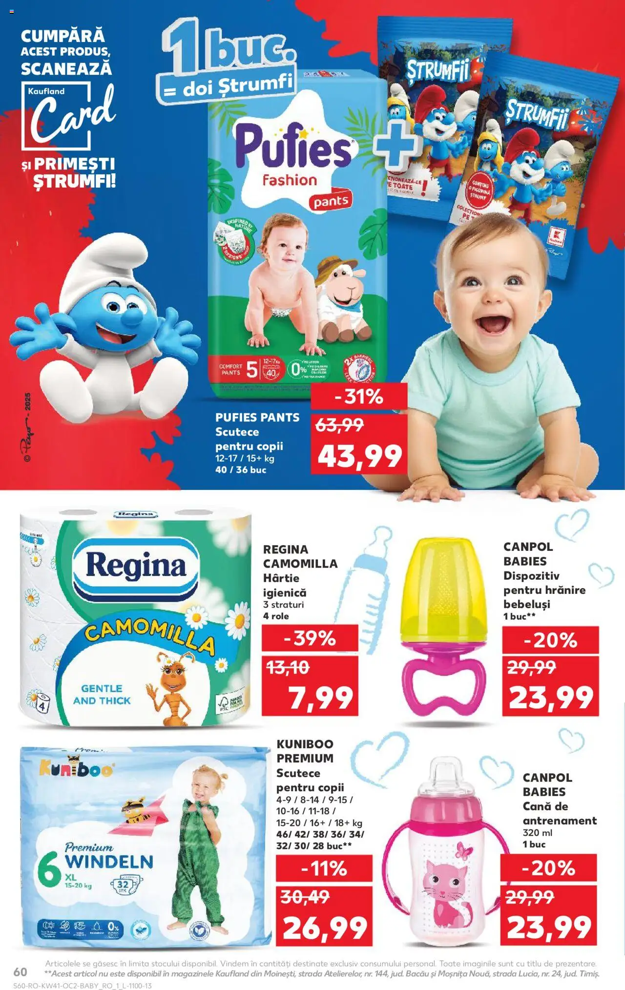 Noul catalog Kaufland – valabil de la 08.10.2025 | Pagină: 60 | Produse: Pirinç gevreği, Role, Scutece