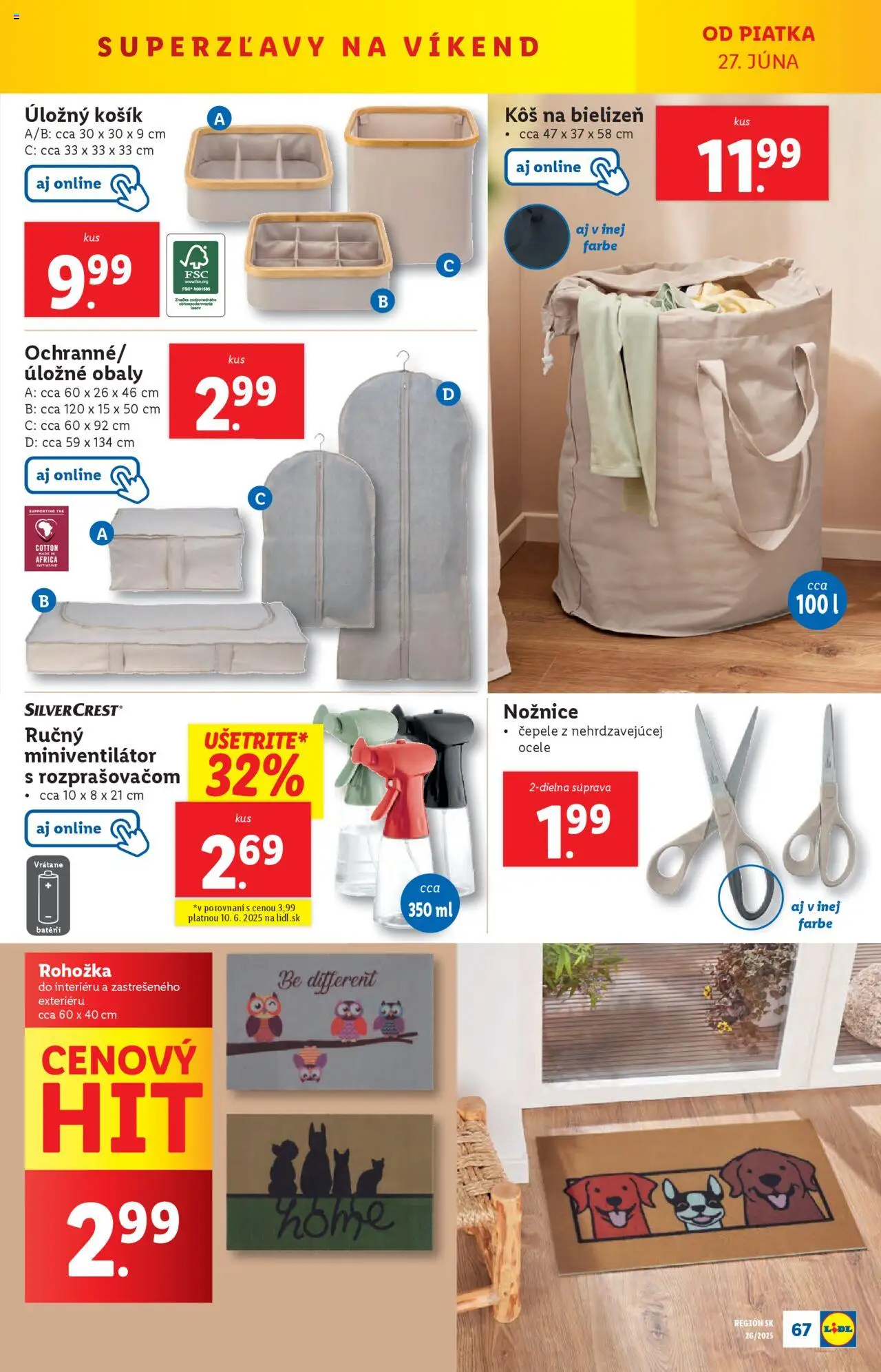 Lidl leták │ platný od 23.06.2025 | Strana: 83 | Produkty: Rohožka, Kôš na bielizeň, Kôš