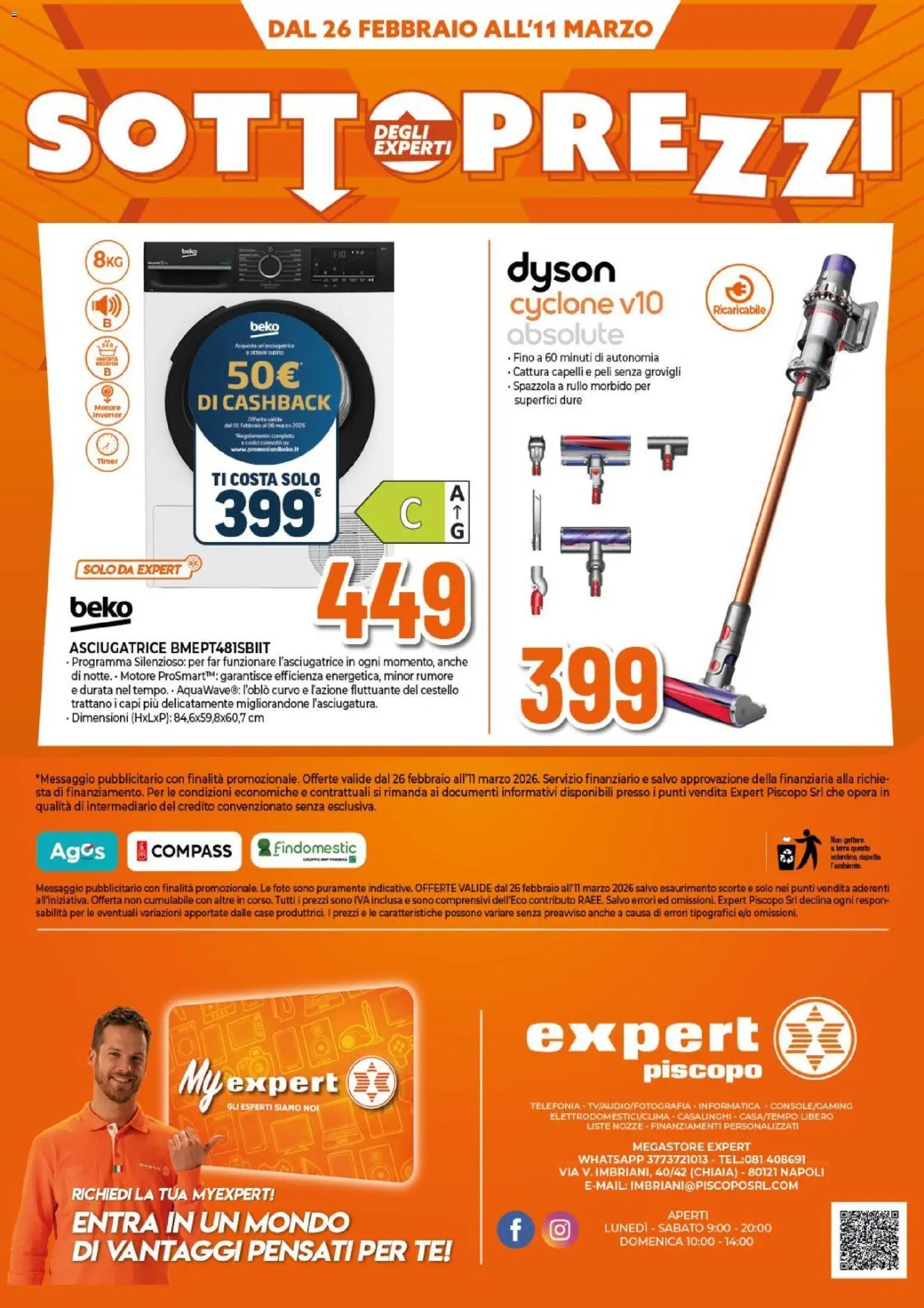 Volantino Expert del 26.02.2026 | Pagina: 16 | Prodotti: Rullo, Asciugatrice, Dyson, Terra