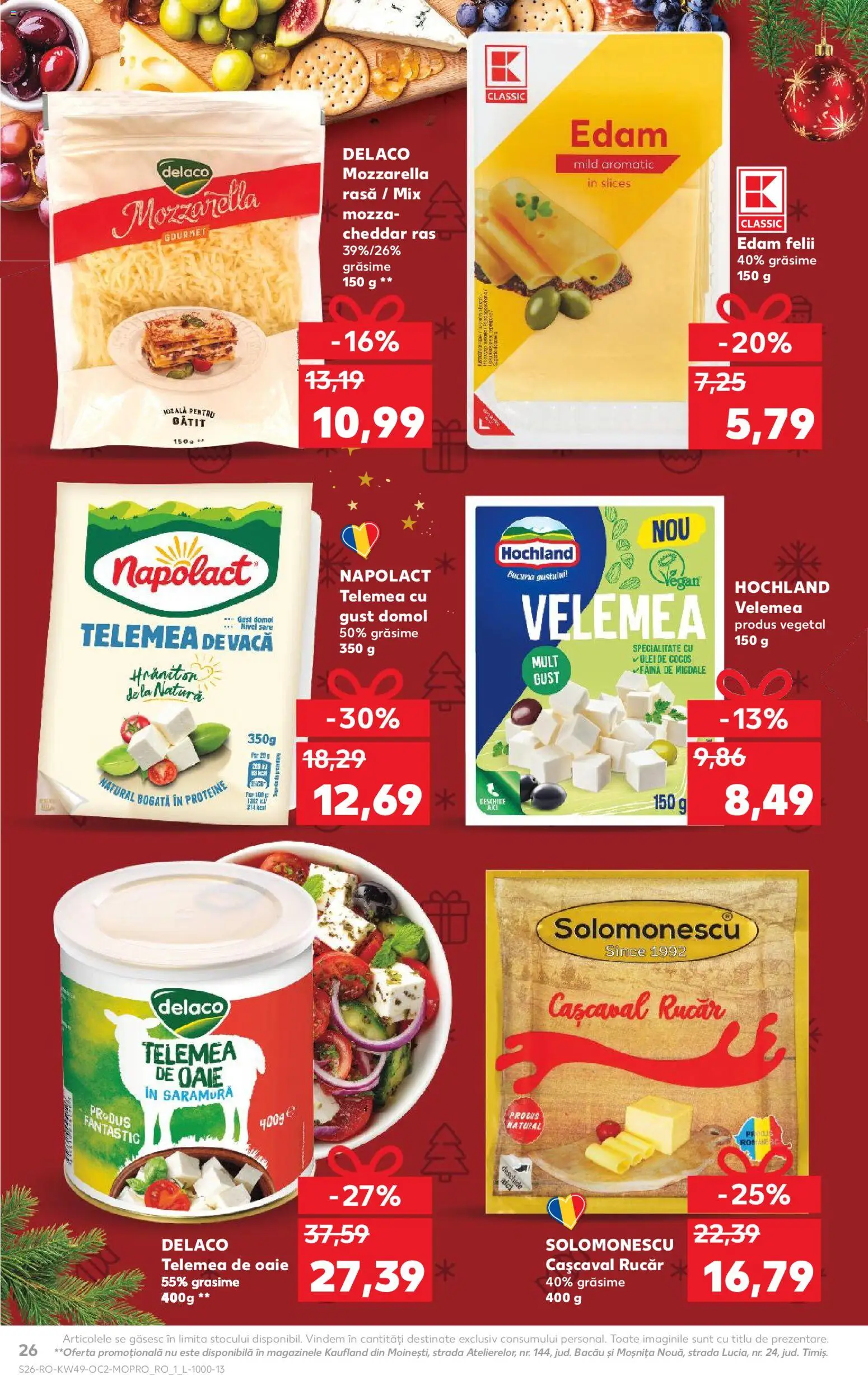 Noul catalog Kaufland – valabil de la 03.12.2025 | Pagină: 26 | Produse: Masaüstü kılıfı, Cașcaval, Migdale, Făină