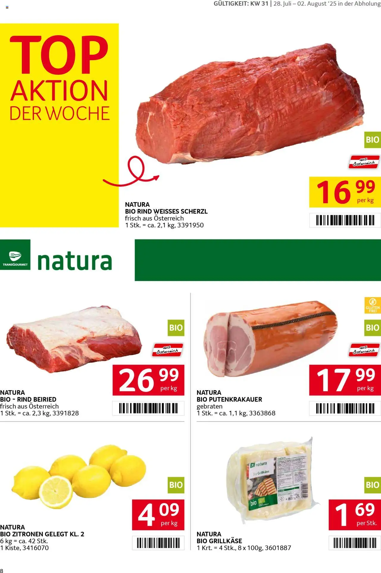 Transgourmet Flugblatt gültig ab 27.07.2025 | Seite: 8