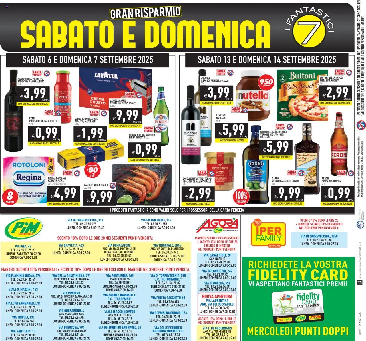 Volantino PIM Supermercati del 05.09.2025 | Pagina: 24 | Prodotti: Crema, Gamberi, Lavazza, Bottiglia