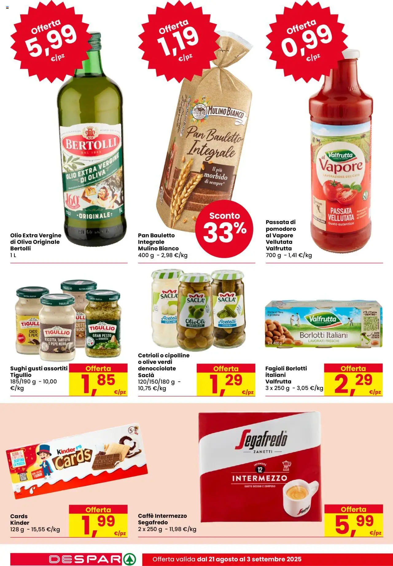 Volantino Despar del 21.08.2025 | Pagina: 12 | Prodotti: Tartufo, Pomodoro, Noci, Pesto