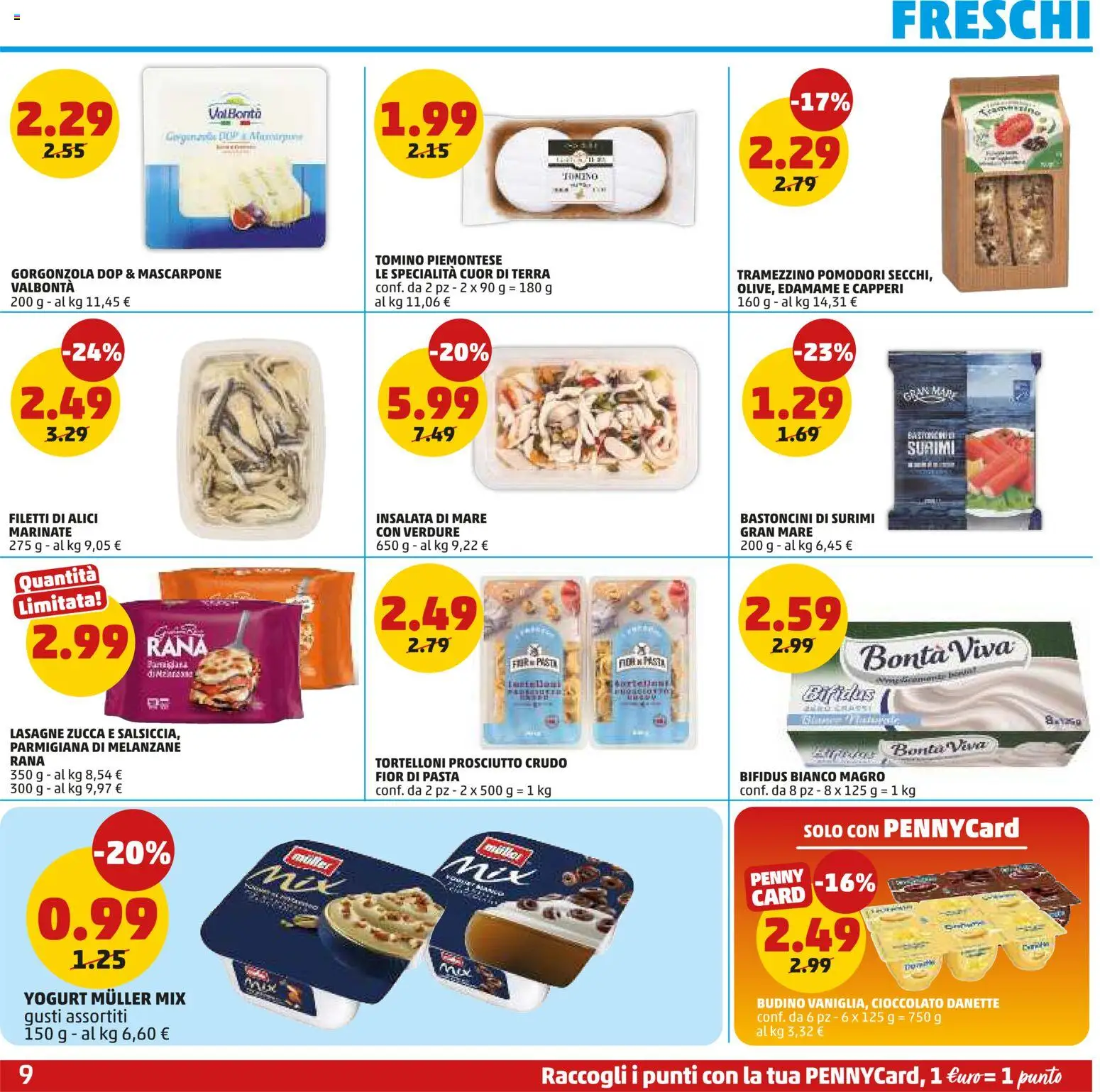 Volantino PENNY del 06.11.2025 | Pagina: 9 | Prodotti: Zucca, Tortelloni, Tramezzino, Gorgonzola
