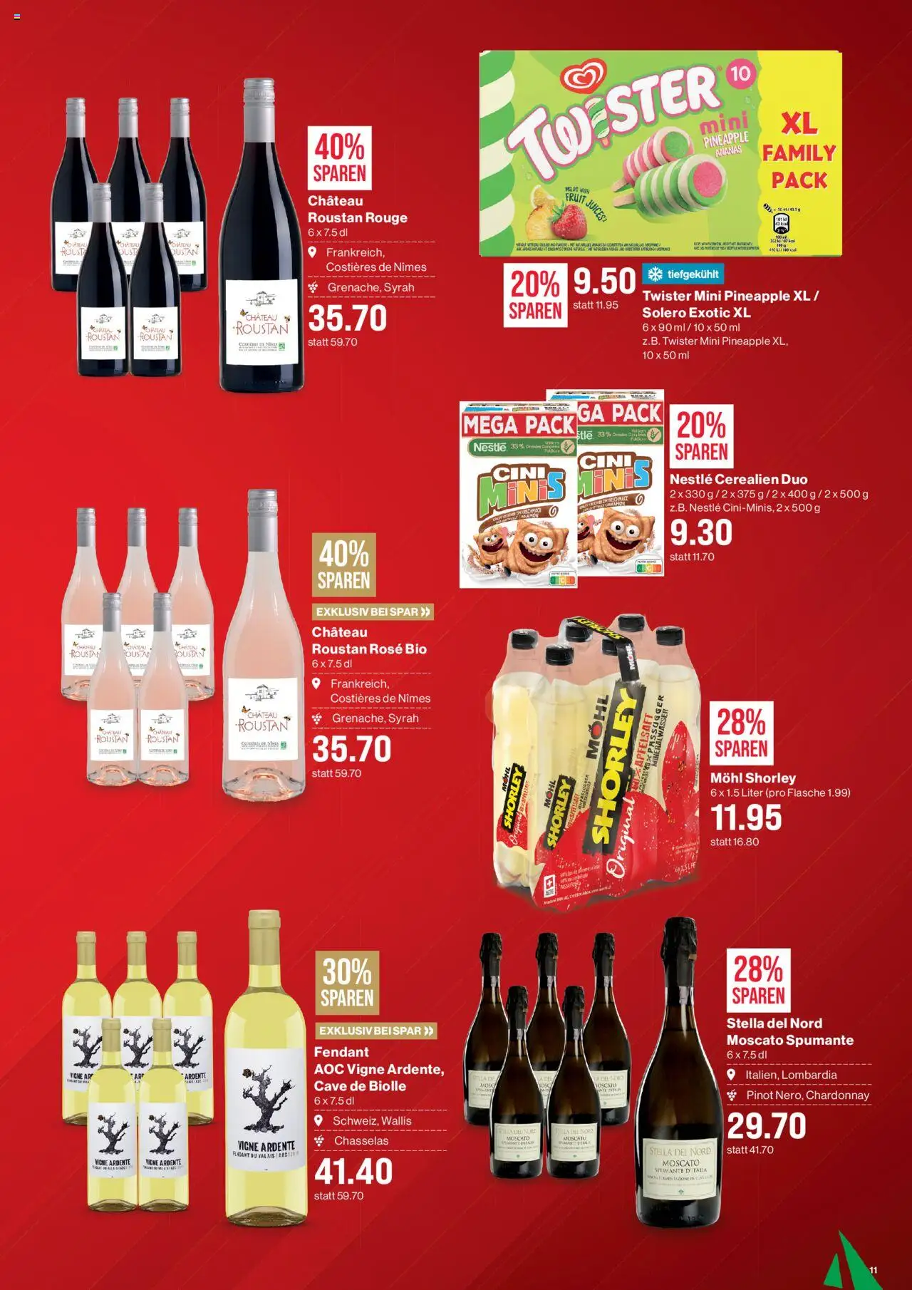 SPAR Aktionen ab 28.08.2025 | Seite: 11 | Produkte: Apfelsaft, Mineralwasser, Rouge