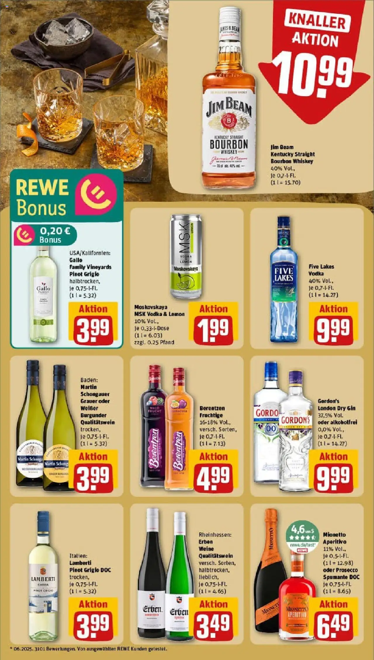 Rewe prospekt Dresden	 – gültig ab 07.09.2025 | Seite: 21 | Produkte: Prosecco, Vodka, Bourbon, Gin