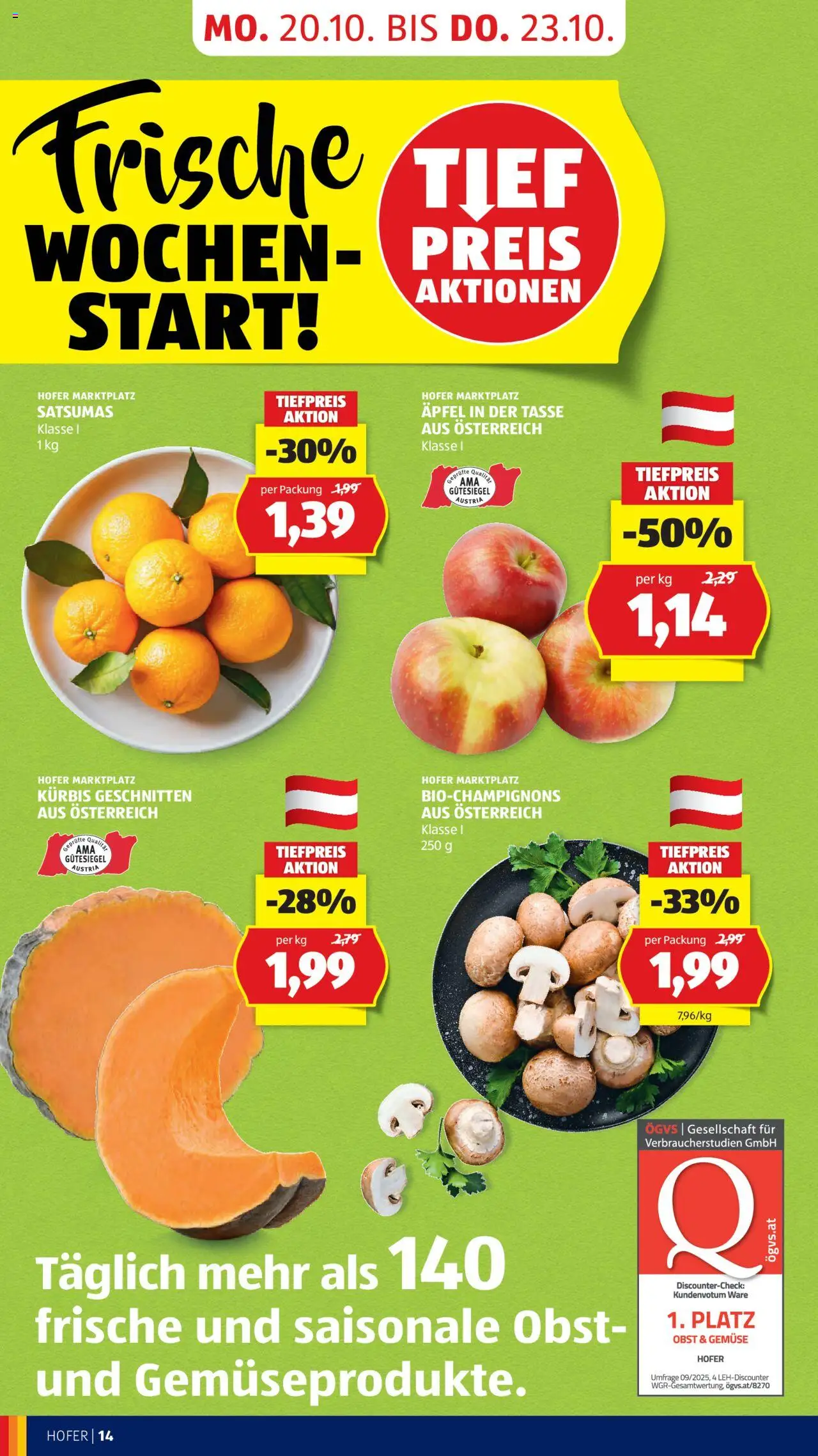 Hofer AT akciós ujság - amely érvényes a következő dátumtól: 17.10.2025 | Oldal: 16