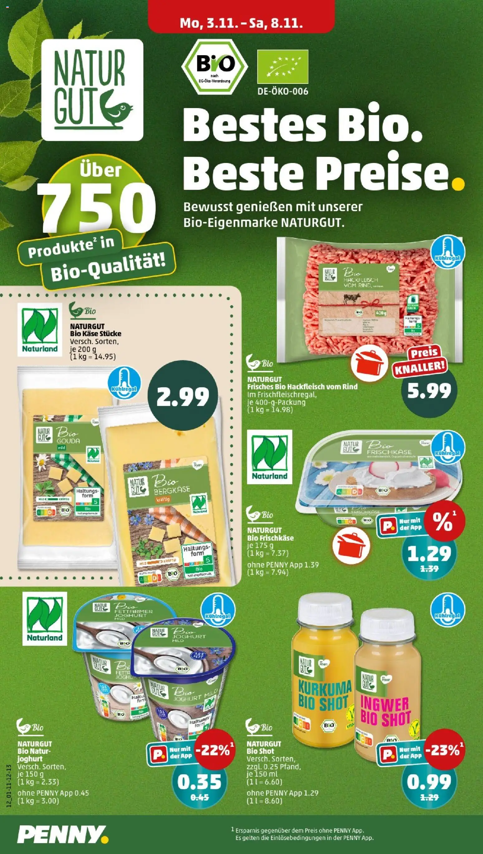 Penny - Sachsen  – gültig ab 03.11.2025 | Seite: 14 | Produkte: Käse, Joghurt, Gouda, Hackfleisch