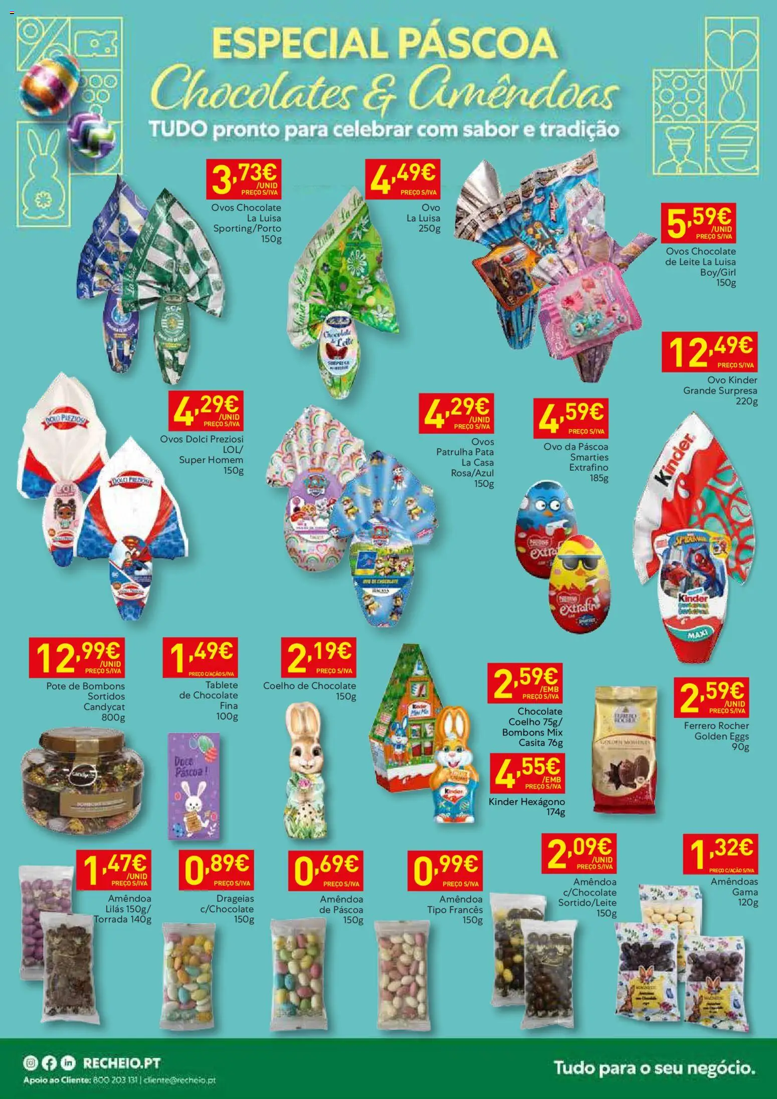 Recheio - Bons Negócios Madeira │ válido de 31.03.2026 | Página: 16 | Produtos: Amêndoas, Ferrero rocher, Leite, Ovos