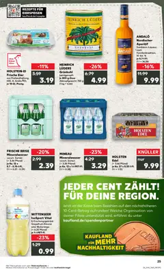 HOLSTEN, Edel (+ 3.66 Pfand) je Ka. 27 x 0,33-I-FI. ab 30.10.2025 gültig | Seite: 25 | Produkte: Eier, Holsten edel, Holsten, Mineralwasser