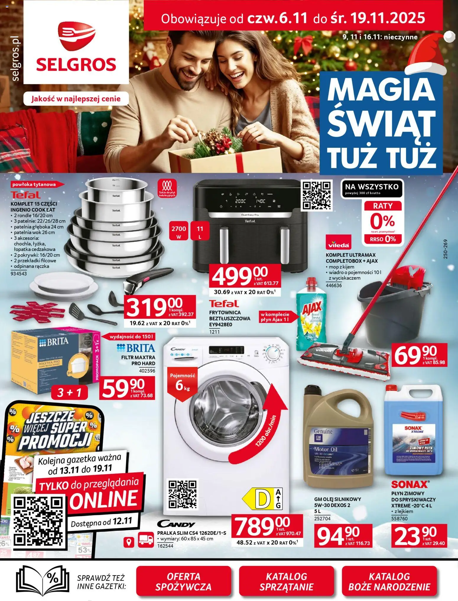 Selgros cash&carry Gazetka - Oferta przemysłowa od 06.11.2025 | Strona: 1 | Produkty: Płyn do spryskiwaczy, Patelnia wok, Patelnia, Tefal