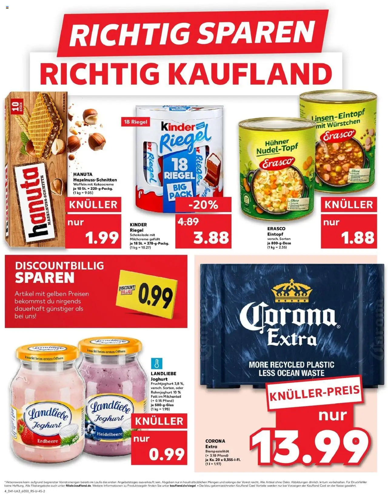 Kaufland prospekt Dingolfing	 – gültig ab 09.10.2025 | Seite: 4 | Produkte: Joghurt, Fruchtjoghurt, Landliebe joghurt, Erasco