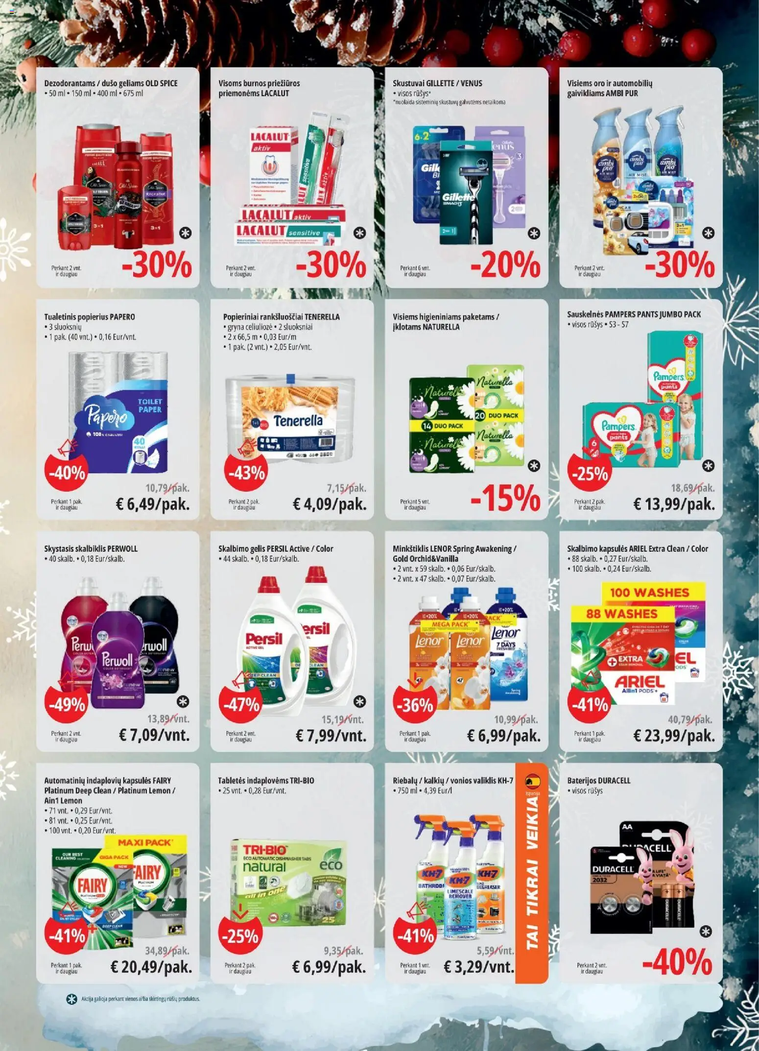 ePromo akcijos nuo 10.12.2025 | Puslapis: 11 | Prekių: Tabletės indaplovėms, Tualetinis popierius