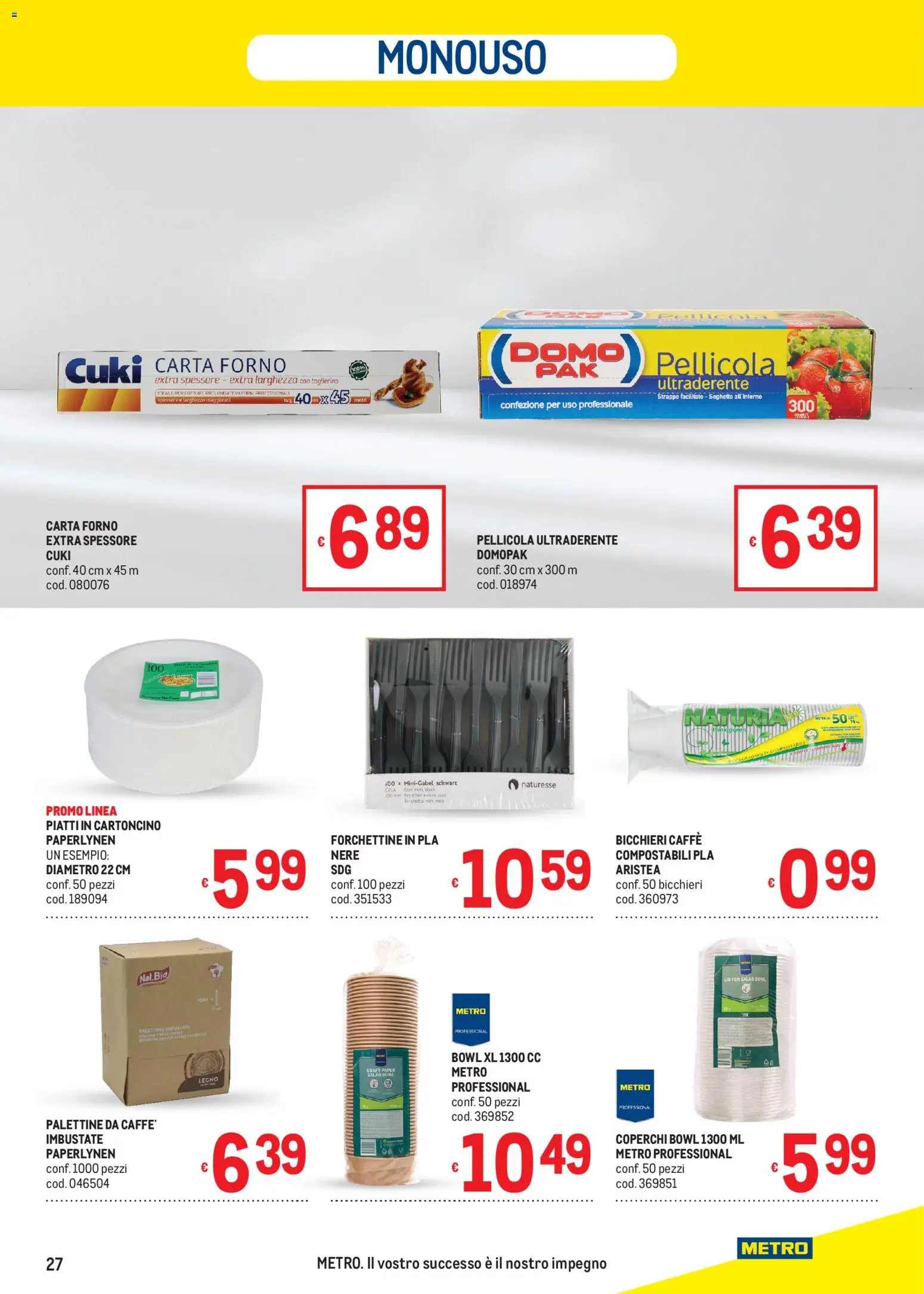 Volantino Metro del 05.03.2026 | Pagina: 27 | Prodotti: Caffè, Forno, Pellicola, Carta forno