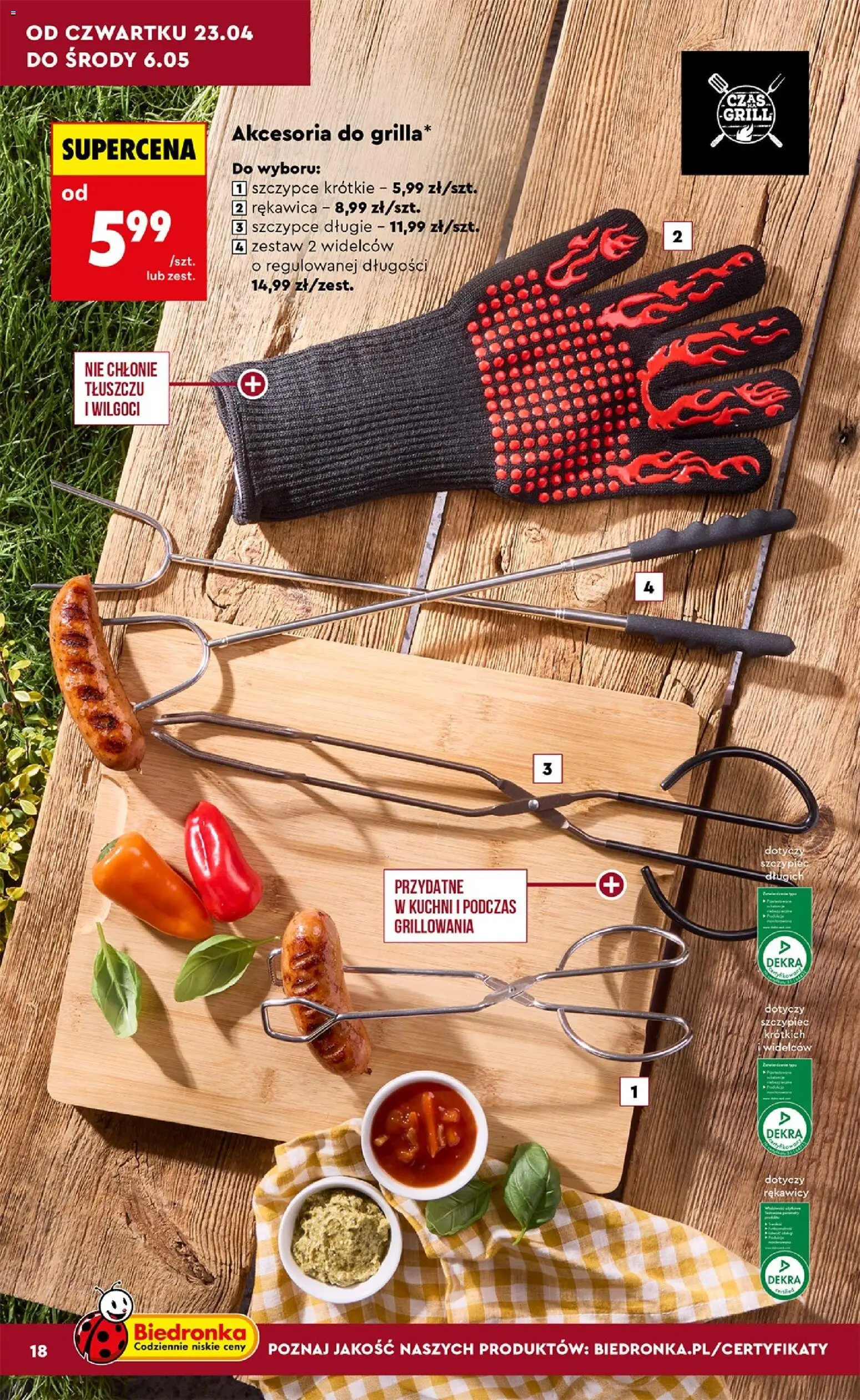 Biedronka gazetka - Ogród od 20.04.2026 | Strona: 18 | Produkty: Grill
