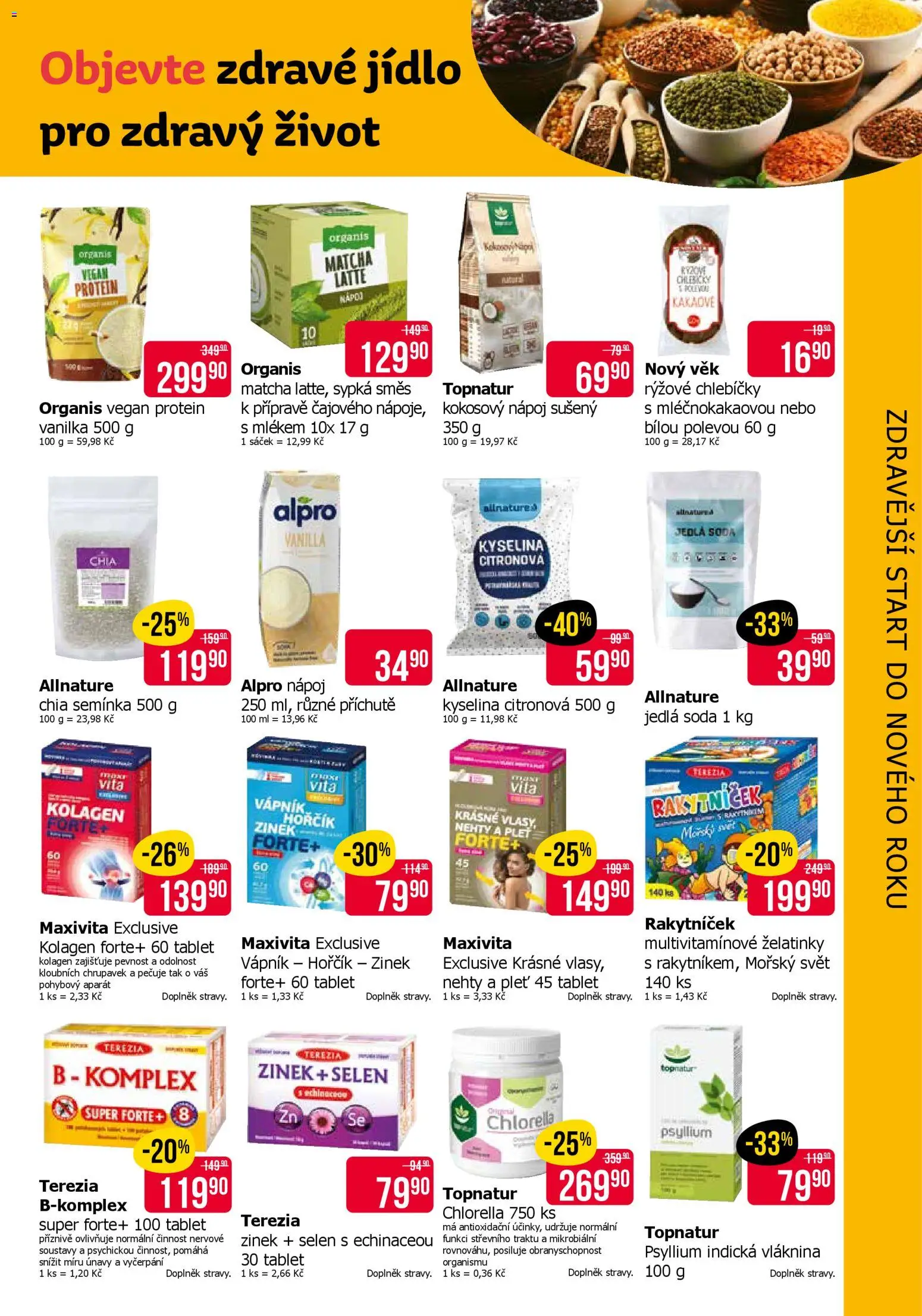 TETA Drogerie leták od 02.01.2026 | Strana: 3 | Produkty: Psyllium, Kyselina citronová, Kolagen, Semínka