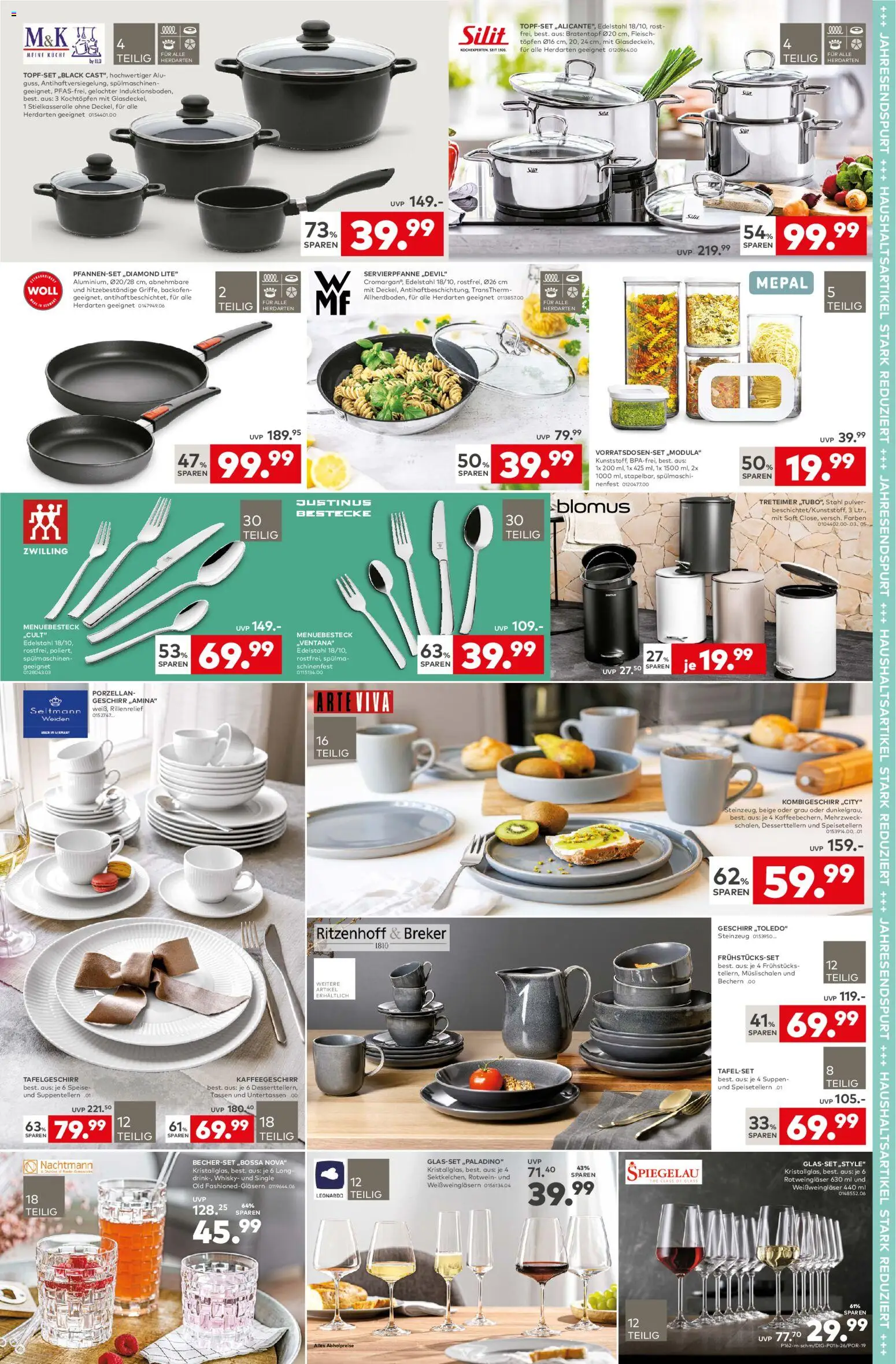 Porta! Exklusive Angebote aus den Abteilungen Haushalt und Heimtextilien – gültig ab 26.12.2025 | Seite: 1 | Produkte: Whisky, Rotwein, Backofen, Fleisch