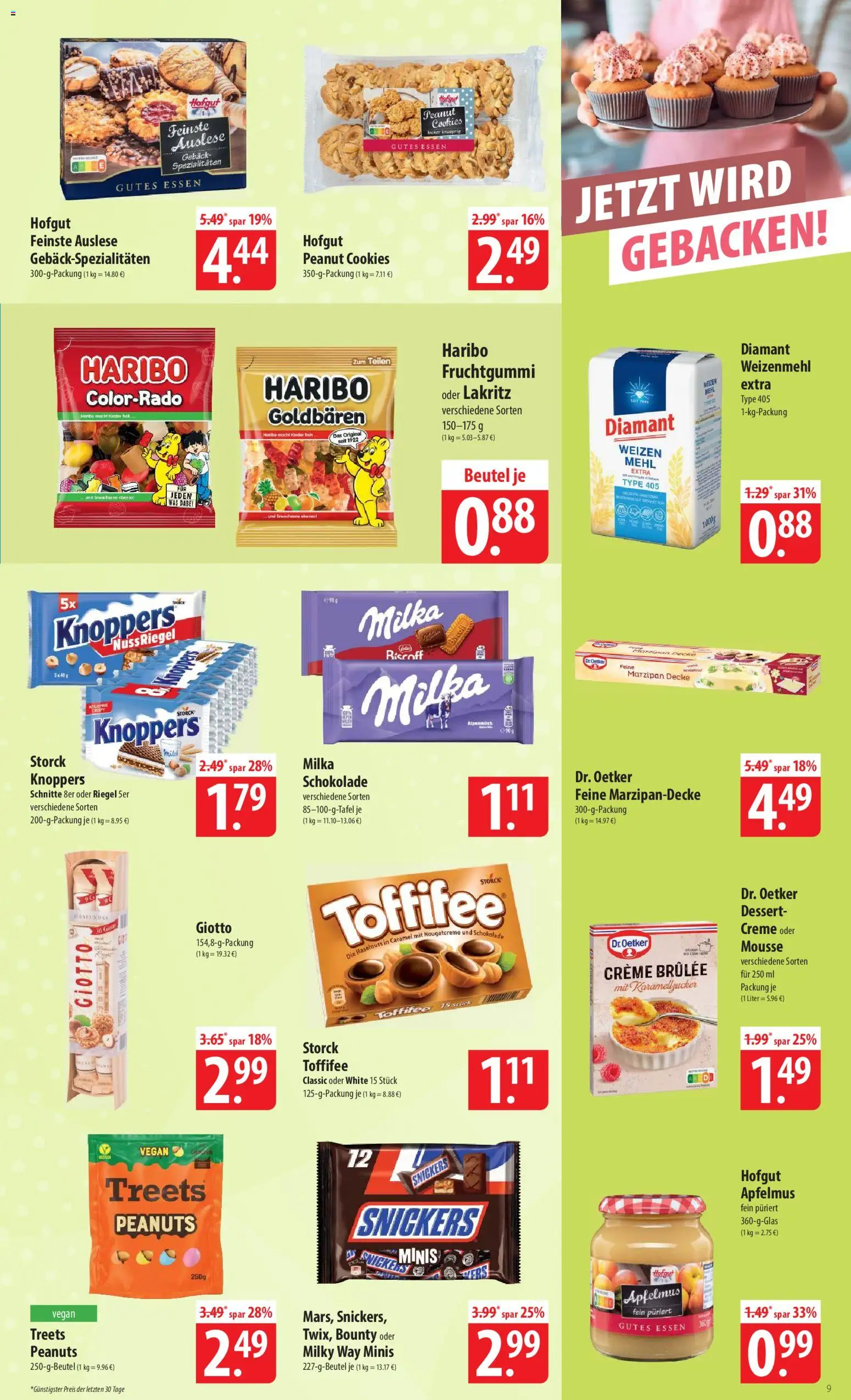 Famila Prospekt 	 – gültig ab 30.03.2026 | Seite: 9 | Produkte: Mehl, Haribo, Toffifee, Knoppers