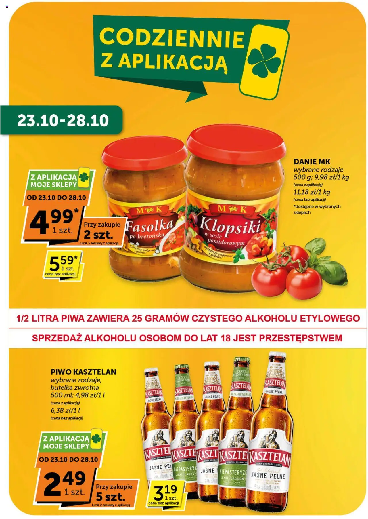 Euro Sklep Gazetka - Market od 16.10.2025 | Strona: 9 | Produkty: Klopsiki, Piwo