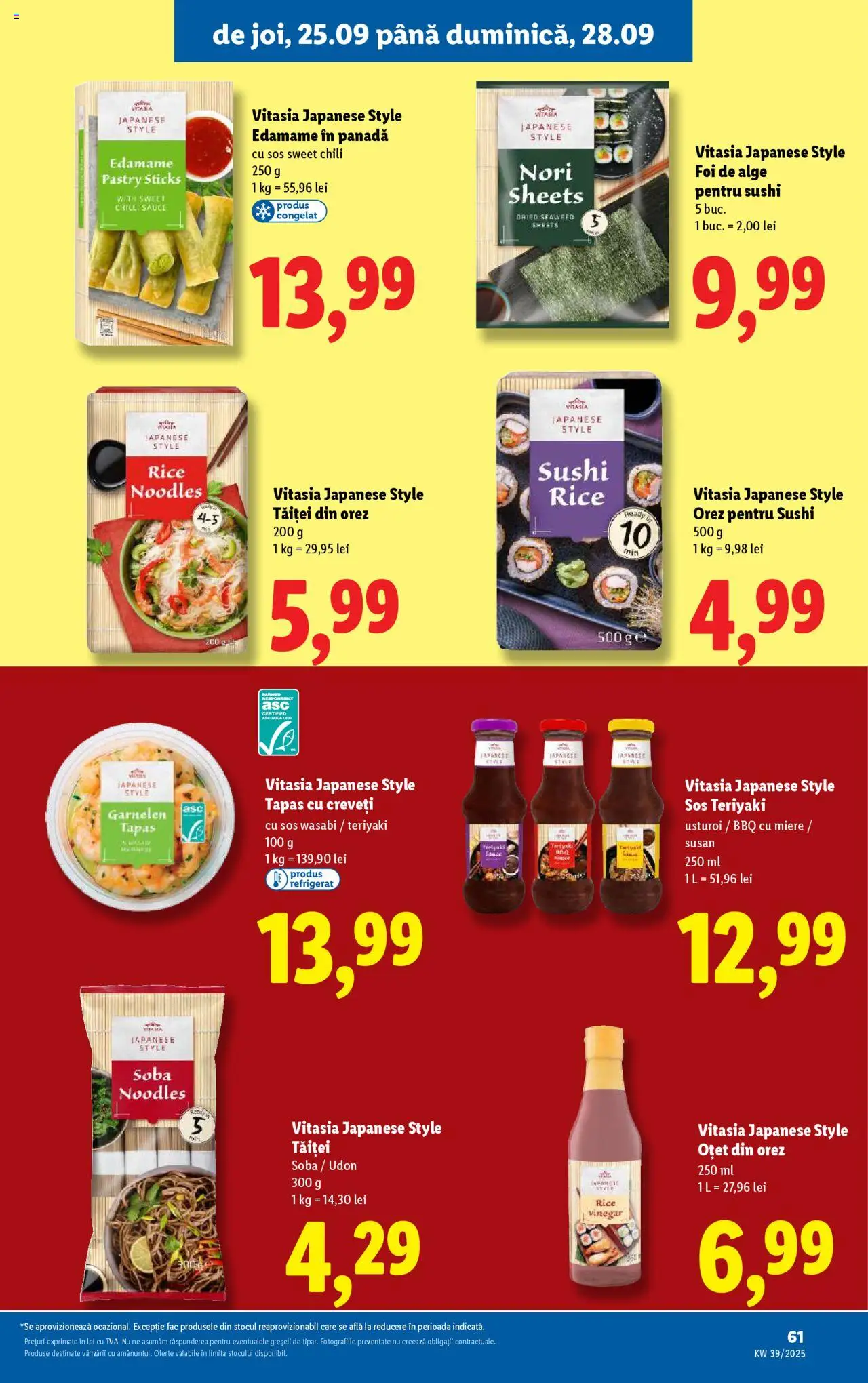 Noul catalog Lidl – valabil de la 22.09.2025 | Pagină: 61 | Produse: Delgeç, Sushi, Orez, Usturoi