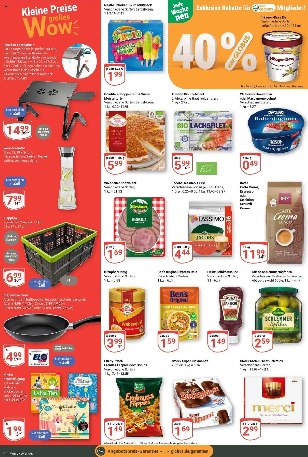 Globus prospekt Zell/mosel	 - gültig ab dem 28.07.2025 | Seite: 2 | Produkte: Reis, Tassimo, Eis, Computer