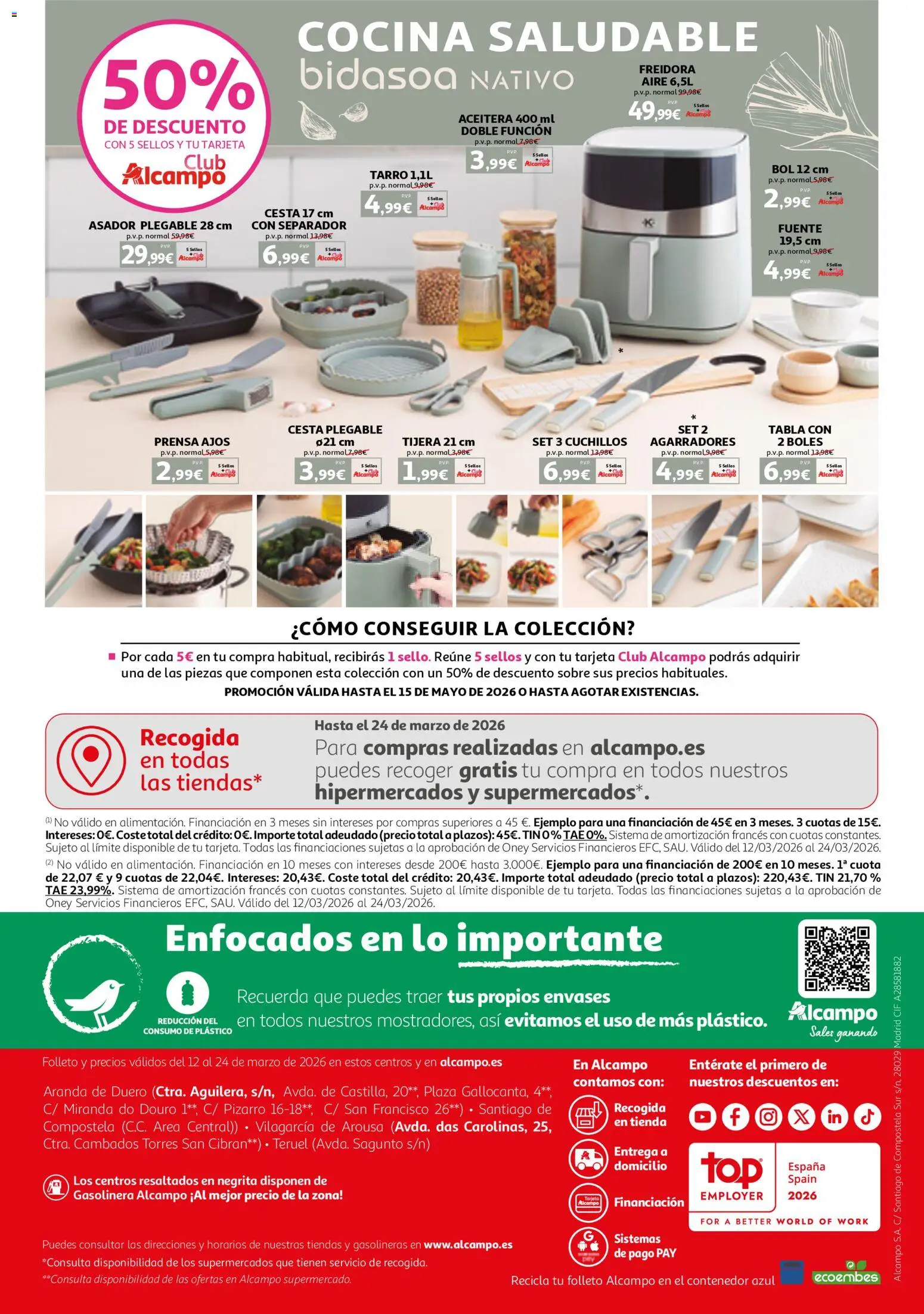 Alcampo  HPU Actívate en Primavera │ válido desde el 12.03.2026 | Página: 24 | Productos: Cocina, Prensa, Freidora, Cesta