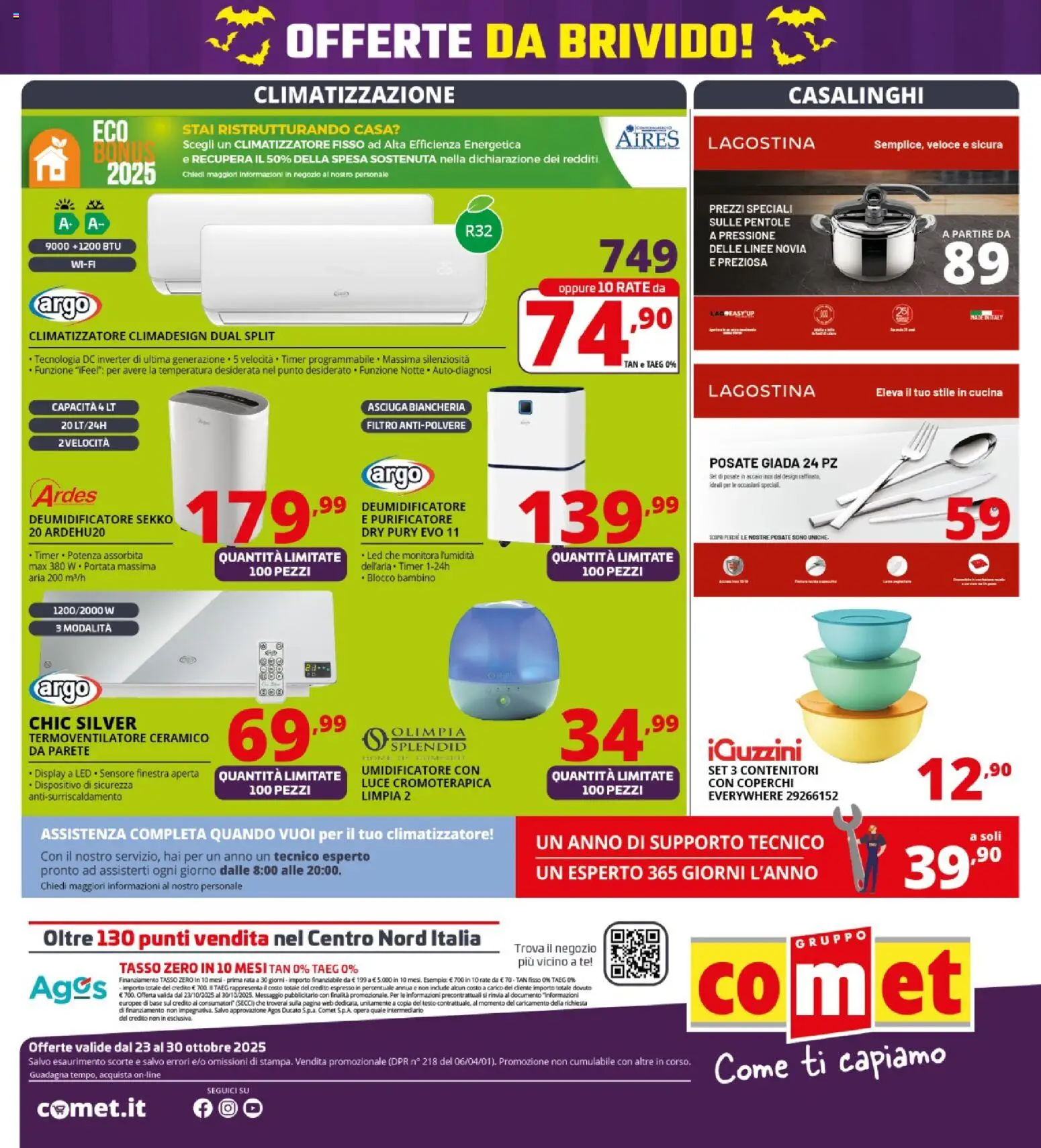 Volantino Comet del 23.10.2025 | Pagina: 35 | Prodotti: Posate, Climatizzatore, Deumidificatore, Tè