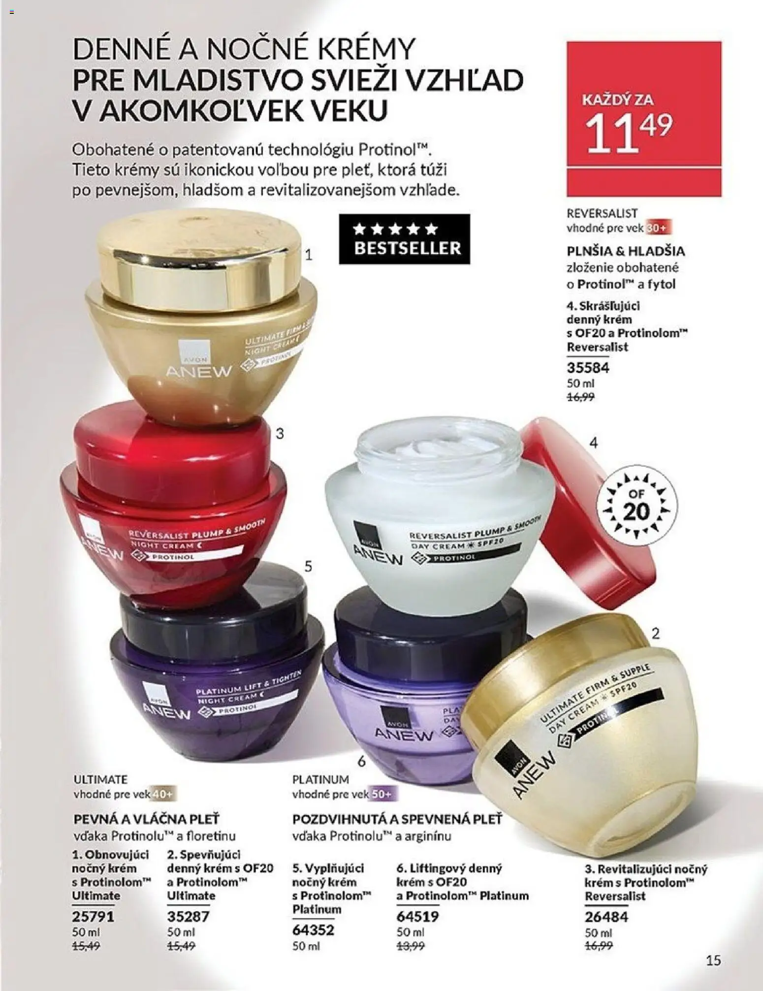 Nové Avon akcie – leták je platný od 01.04.2026 | Strana: 15 | Produkty: Krém