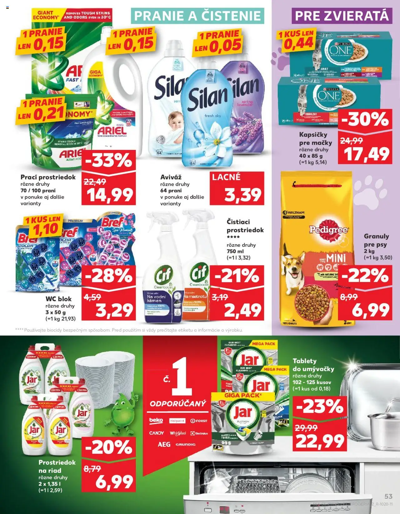 Nové Kaufland akcie – leták je platný od 23.10.2025 | Strana: 53 | Produkty: Wc, Čistiaci prostriedok, Cif, Jar