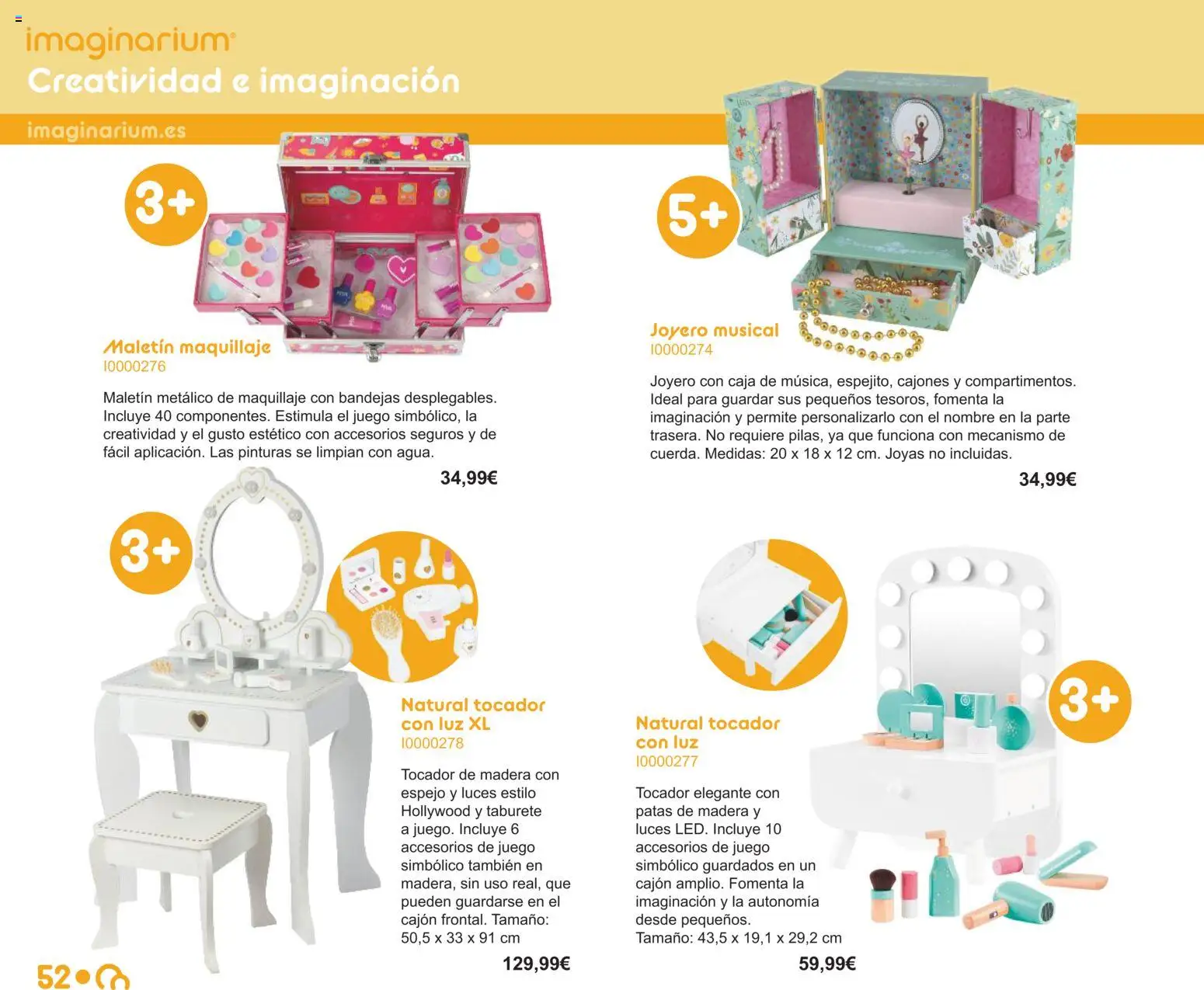 Juguettos catálogo │ válido desde el 15.10.2025 | Página: 52 | Productos: Maquillaje, Taburete, Caja, Espejo