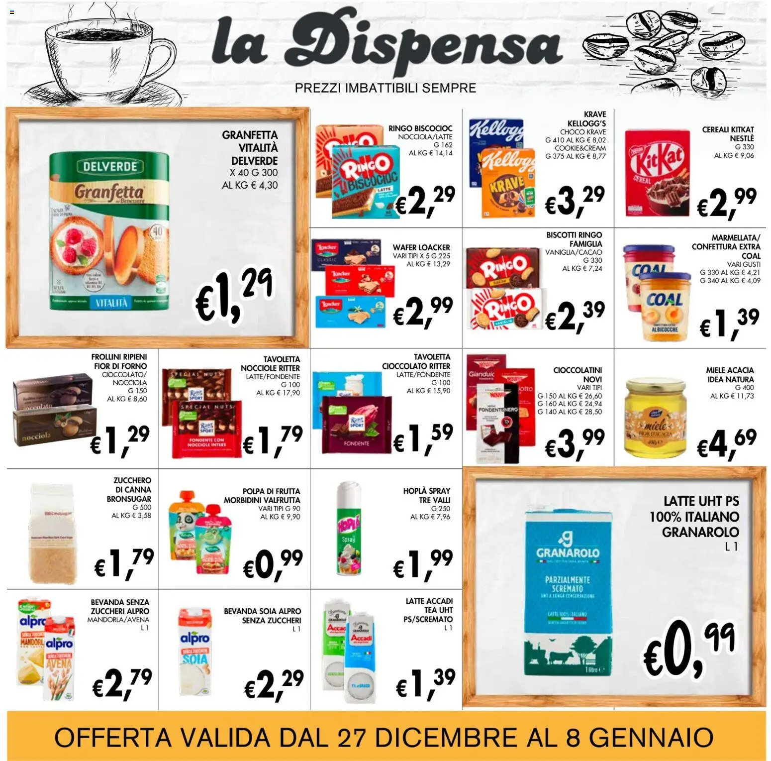 Volantino Coal del 27.12.2025 | Pagina: 16 | Prodotti: Biscotti, Latte, Albicocche, Cioccolatini