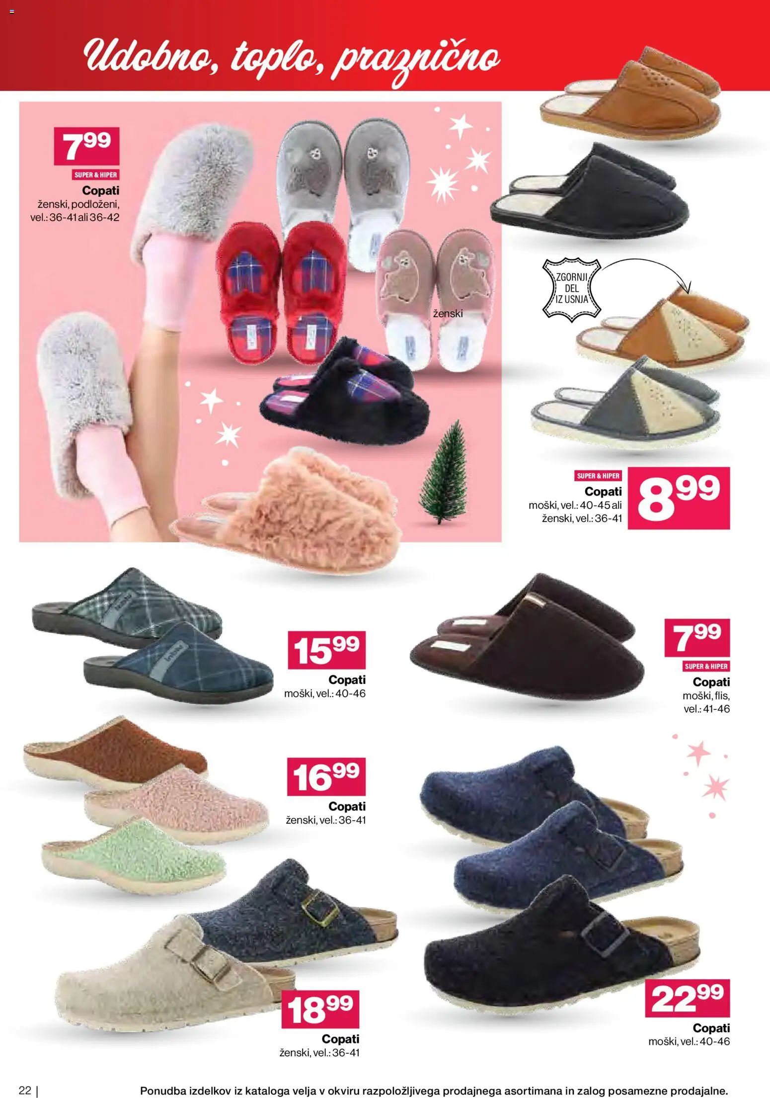 Novi Mercator katalog ponudbe – veljaven od 05.11.2025 | Stran: 22 | Izdelki: Copati