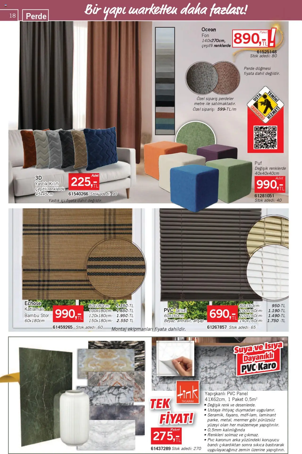 Bauhaus Katalog - 02.08.2025 tarihinden itibaren geçerlidir | Sayfa: 18 | Ürünler: Yastık, Yastık kılıfı, Perde
