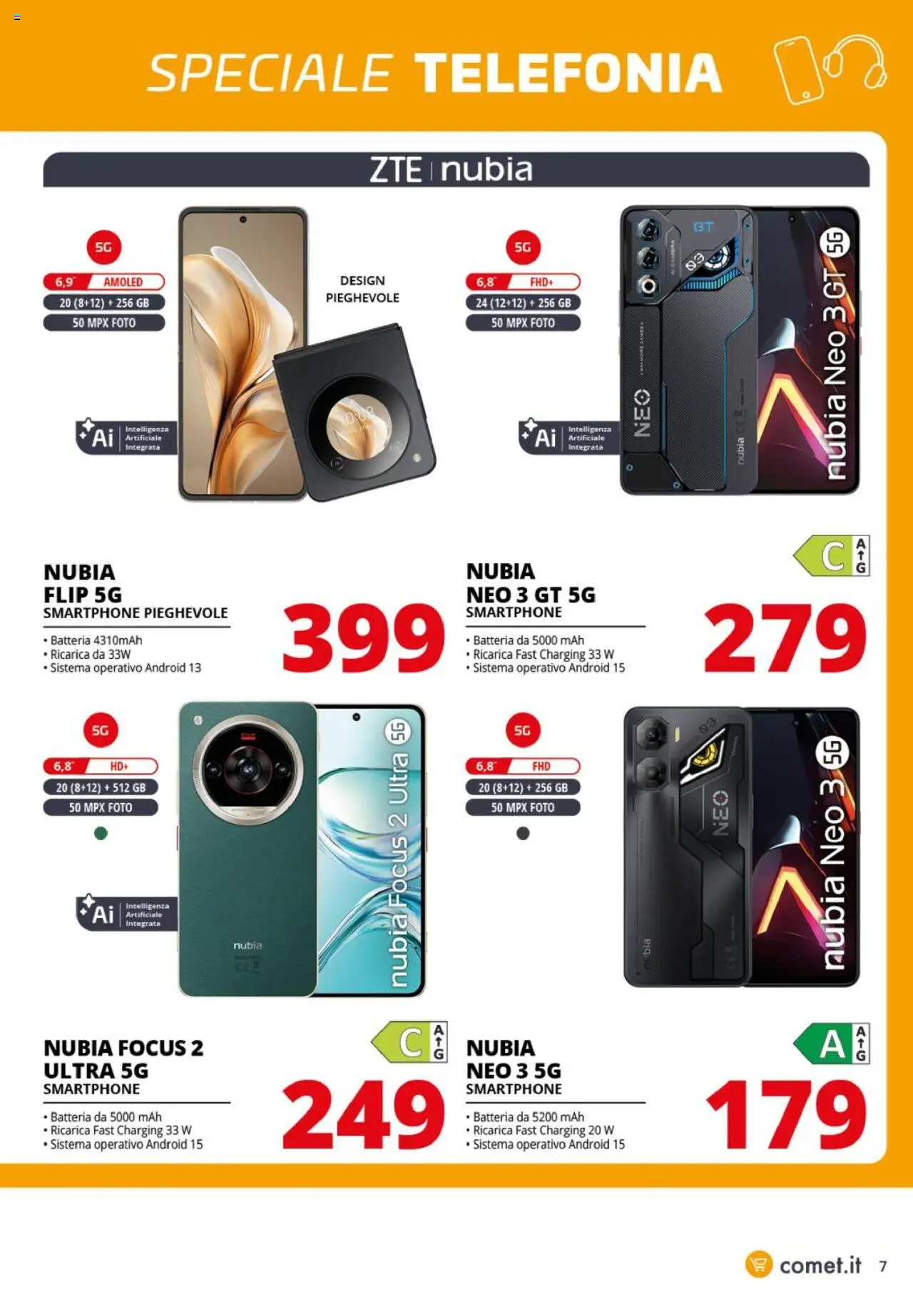 Volantino Comet del 05.08.2025 | Pagina: 7 | Prodotti: Smartphone, Batteria