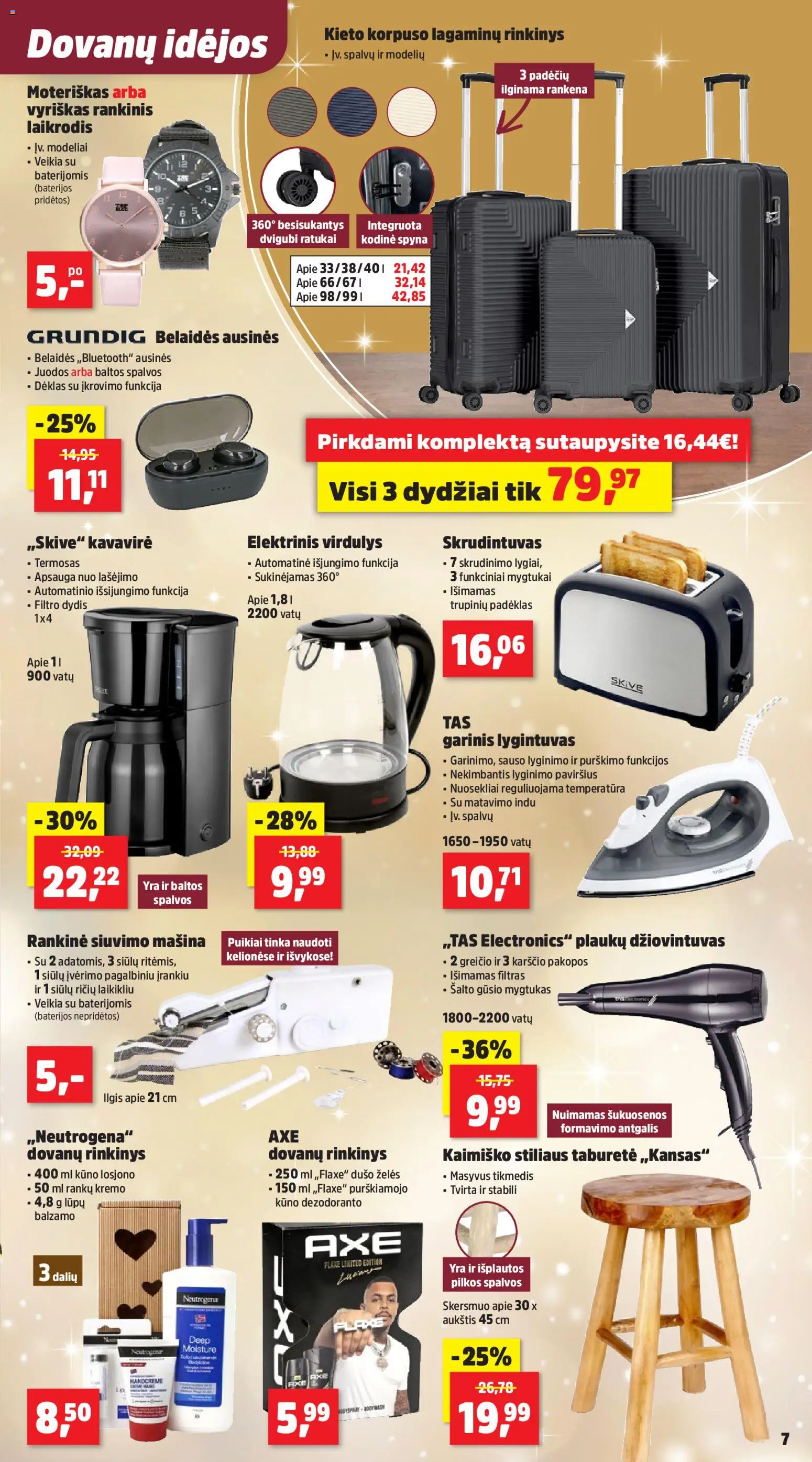 Thomas Philipps akcijos nuo 08.12.2025 | Puslapis: 7 | Prekių: Spyna, Laikrodis, Dėklas, Lygintuvas