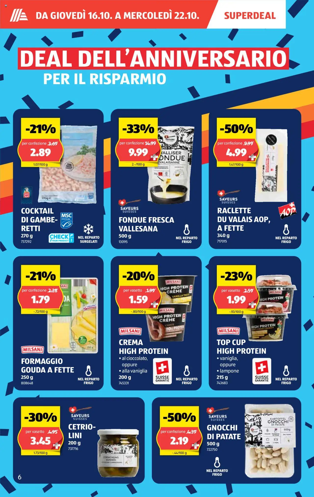 Aldi Aktionen IT – gültig ab 16.10.2025 | Seite: 7 | Produkte: Gouda, Fondue, Top, Creme