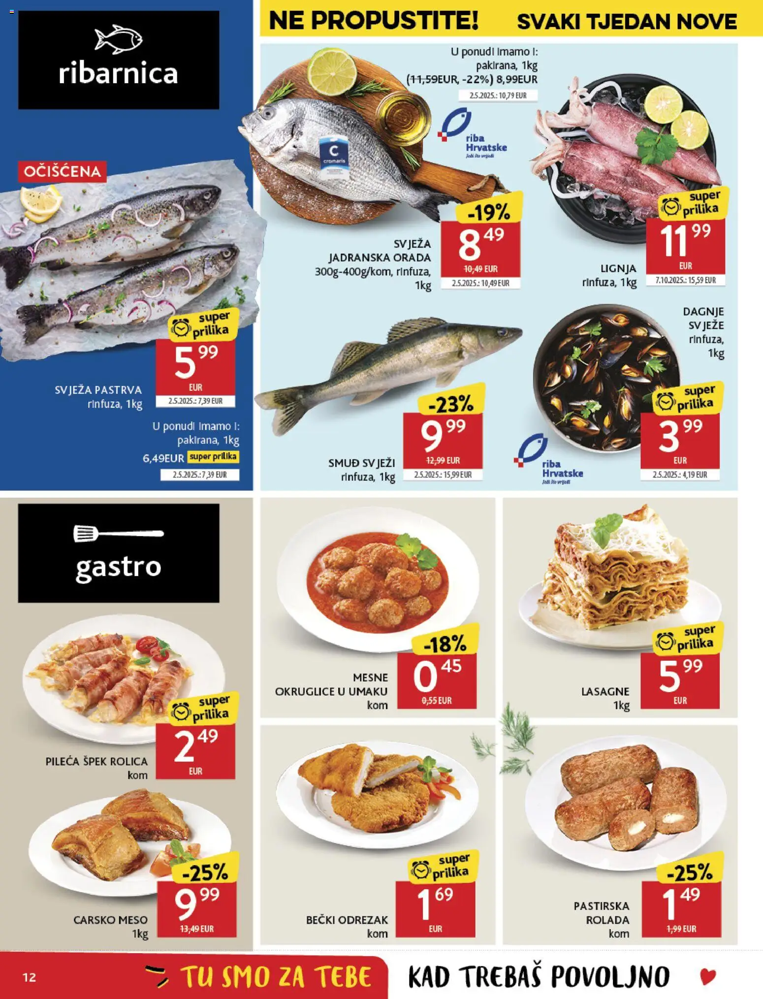 Konzum katalog | vrijedi od 19.11.2025 | Stranica: 12 | Proizvodi: Okruglice, Carsko meso, Meso, Mesne okruglice