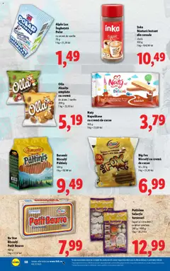 Noul catalog Lidl – valabil de la 08.09.2025 | Pagină: 58 | Produse: Napolitane, Alune, Cornulețe, Cacao