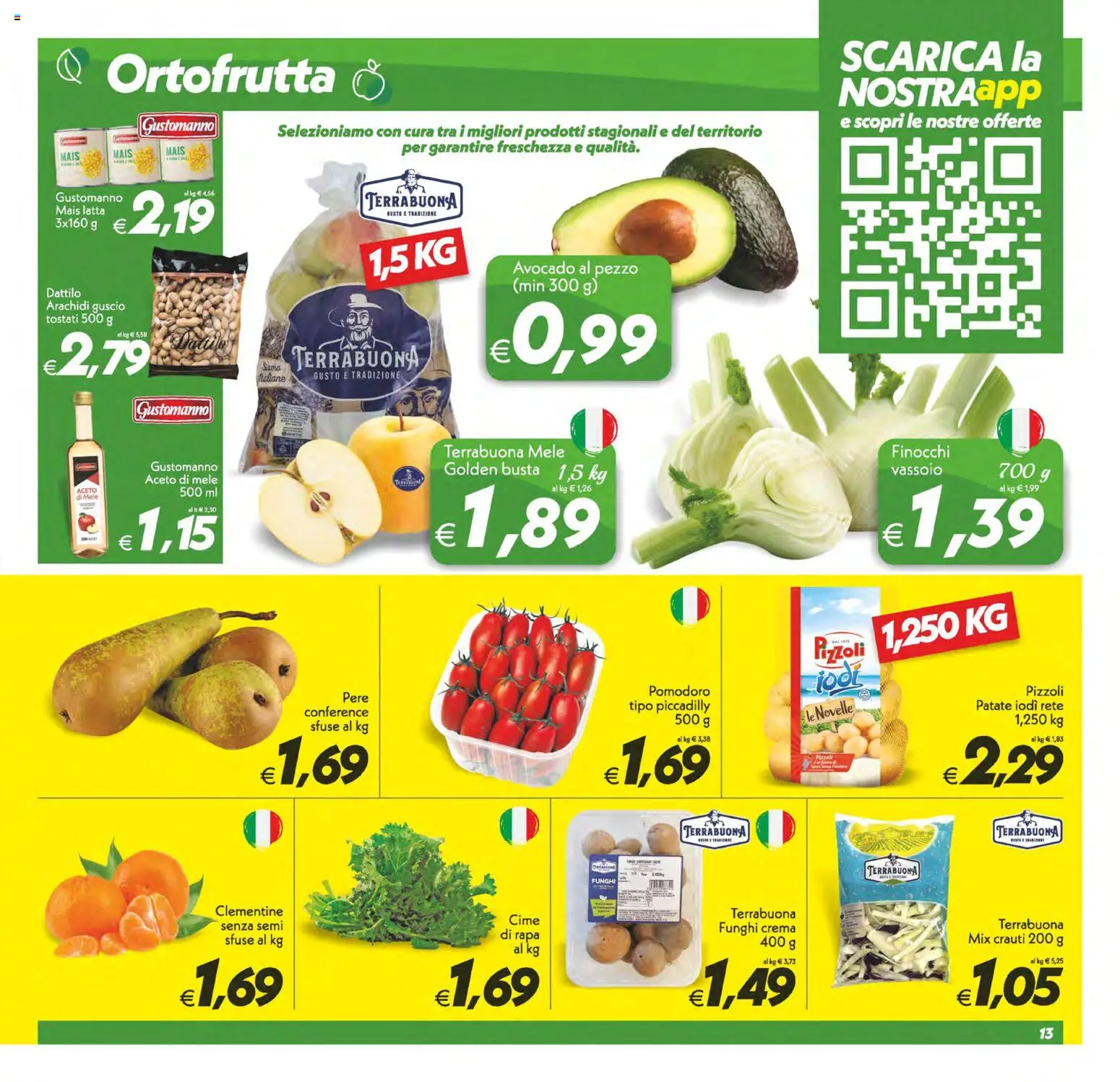 Volantino SuperConveniente del 23.01.2026 | Pagina: 13 | Prodotti: Patate, Pomodoro, Funghi, Vassoio