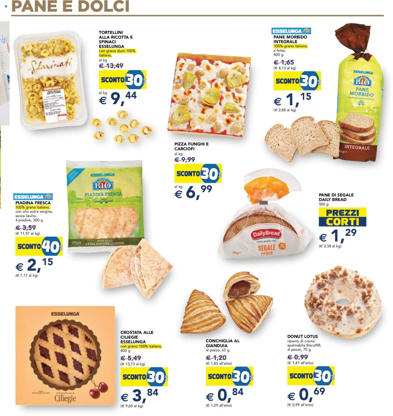 Volantino Esselunga S del 02.01.2026 | Pagina: 15 | Prodotti: Pizza, Olio, Spinaci, Piadina