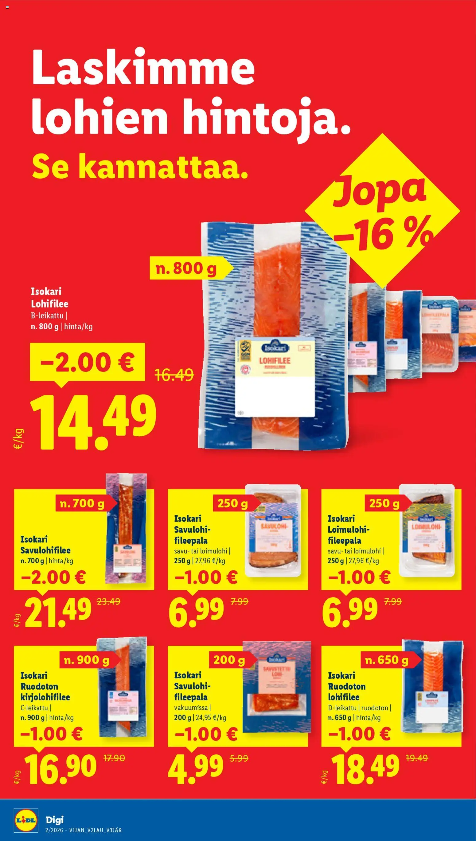 Lidl tarjoukset - Helsinki – voimassa 08.01.2026 alkaen | Sivu: 18 | Tuotteet: Savulohi