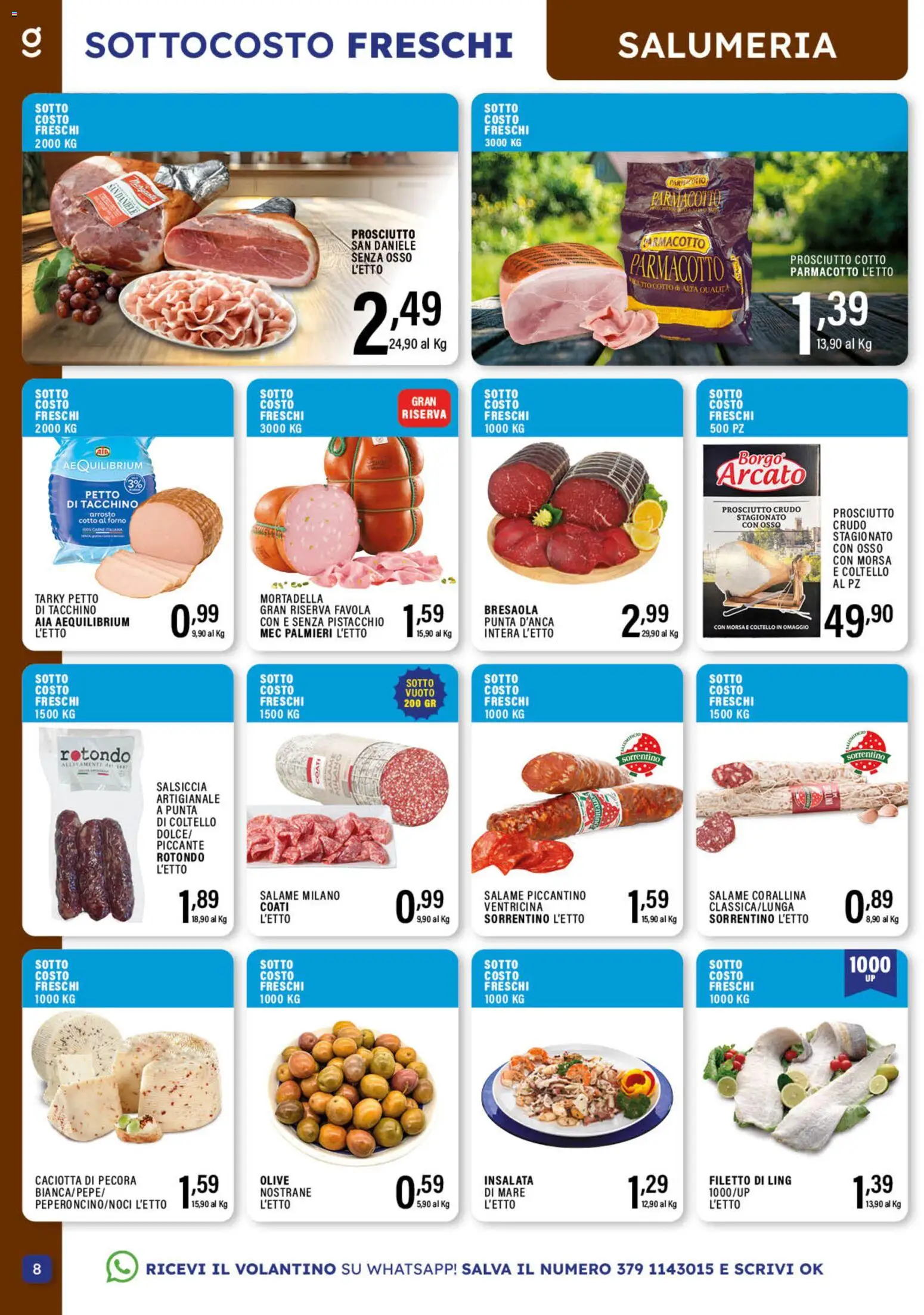 Volantino GECOP del 19.01.2026 | Pagina: 8 | Prodotti: Bresaola, Insalata, Olive, Mortadella