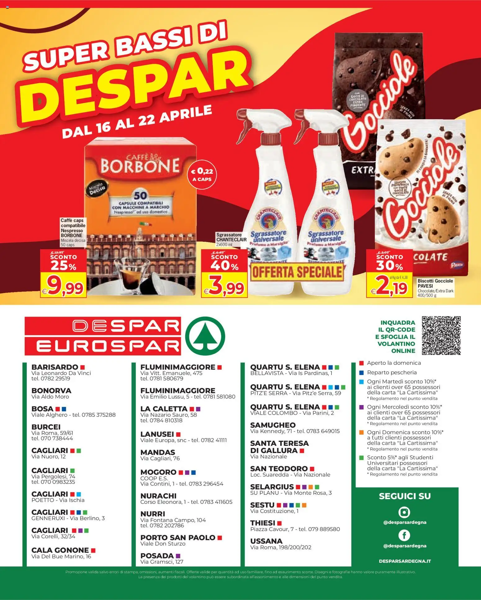 Volantino Despar del 09.04.2026 | Pagina: 12 | Prodotti: Caffè, Biscotti, Sgrassatore, Profumo