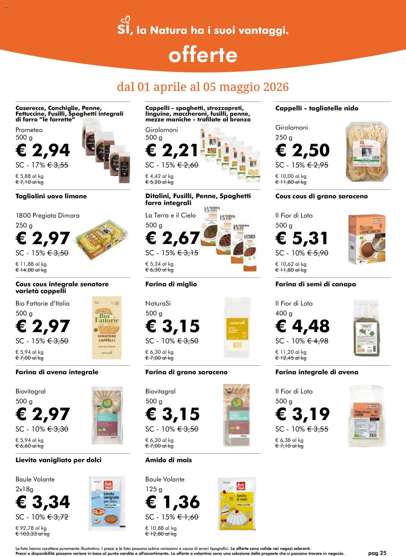 Volantino Natura Sì del 01.04.2026 | Pagina: 25
