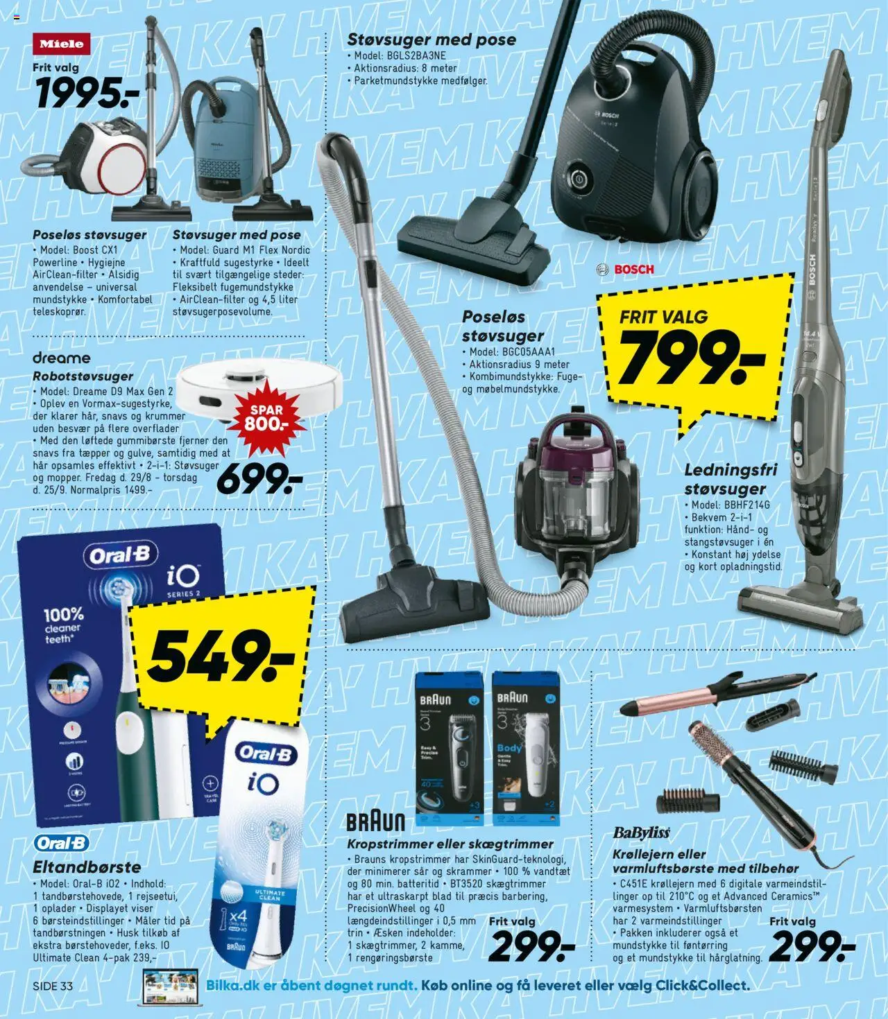 Bilka tilbudsavis – gyldig fra 19.09.2025 | Side: 20 | Produkter: Robotstøvsuger, Eltandbørste, Støvsuger, Krøllejern
