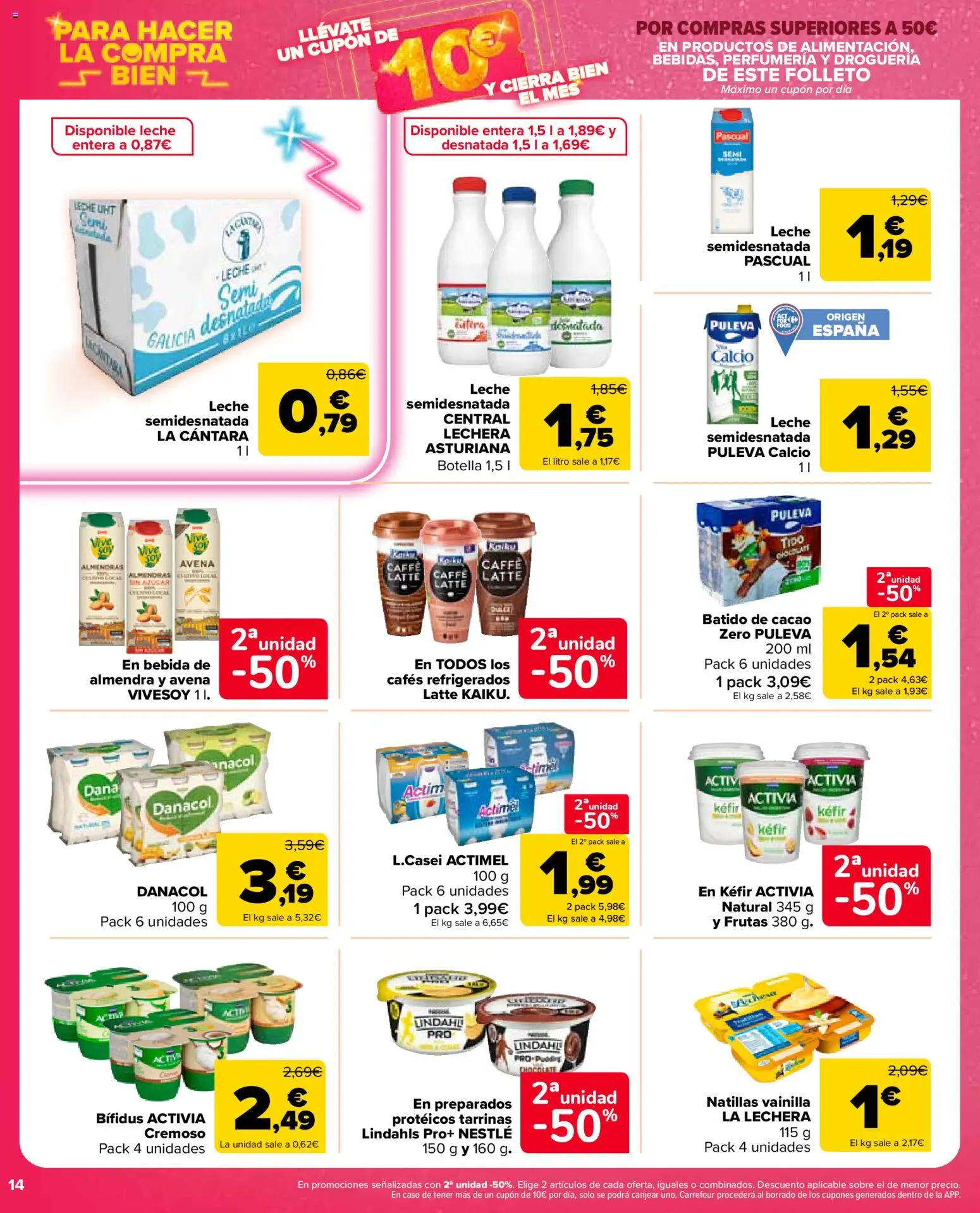 Carrefour Market folleto │ válido desde el 12.03.2026 | Página: 14 | Productos: Leche entera, Leche, Chocolate, Φρυγανιές σικάλεως