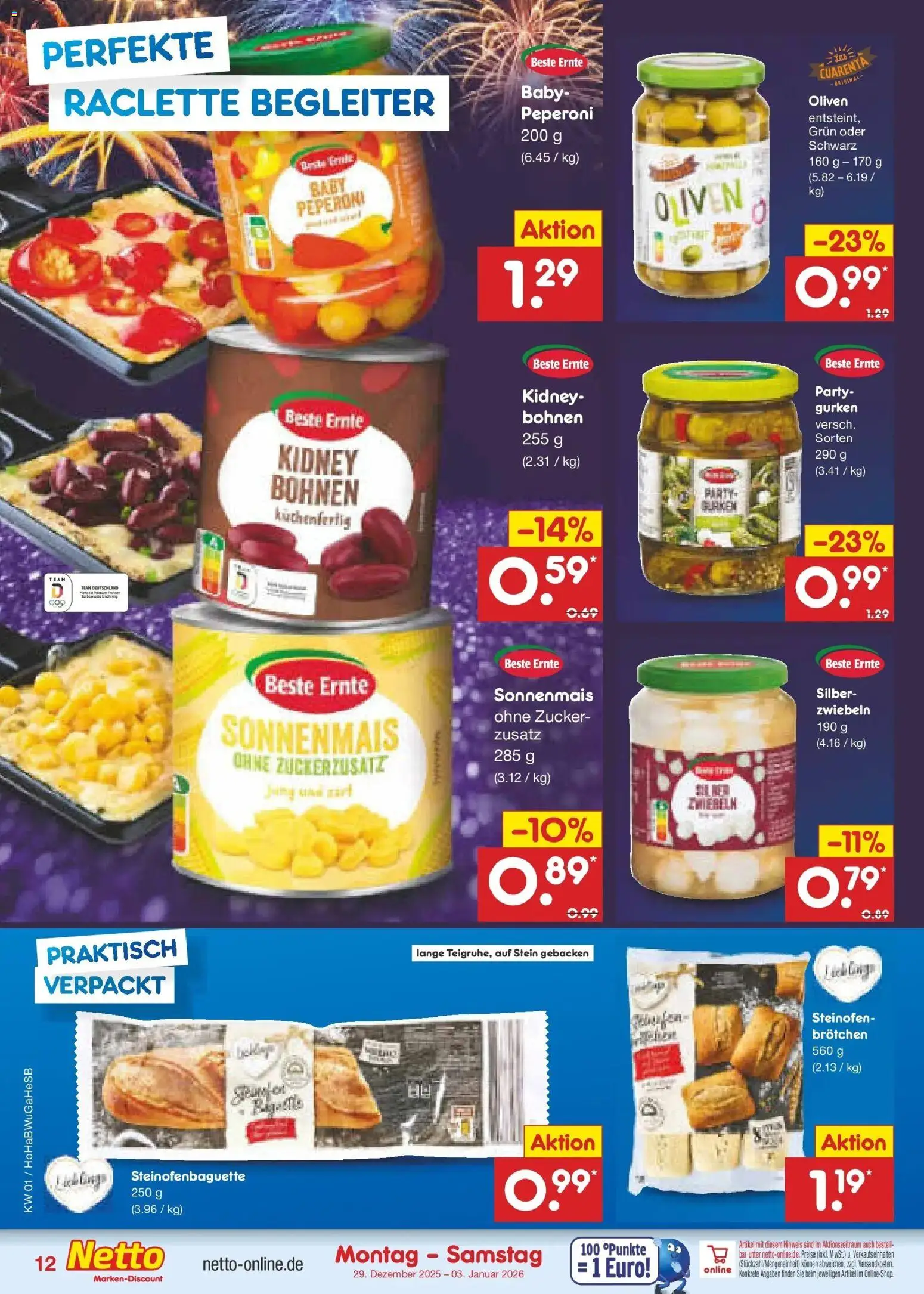 Netto Marken-Discount prospekt Wuppertal	 – gültig ab 28.12.2025 | Seite: 12 | Produkte: Zwiebeln, Zucker, Raclette, Gurken